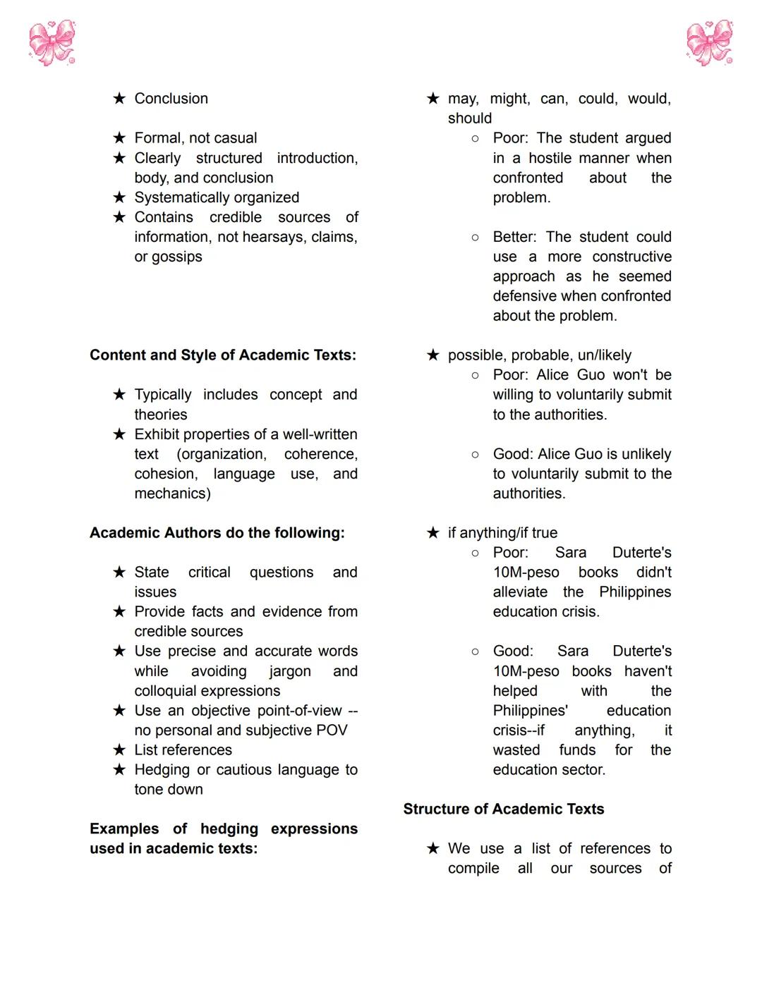 LESSON 1: Fundamentals of
Reading Academic texts
Academic Text
★ Discipline-specific text
★ Written by experts, professionals,
or
★ scholars