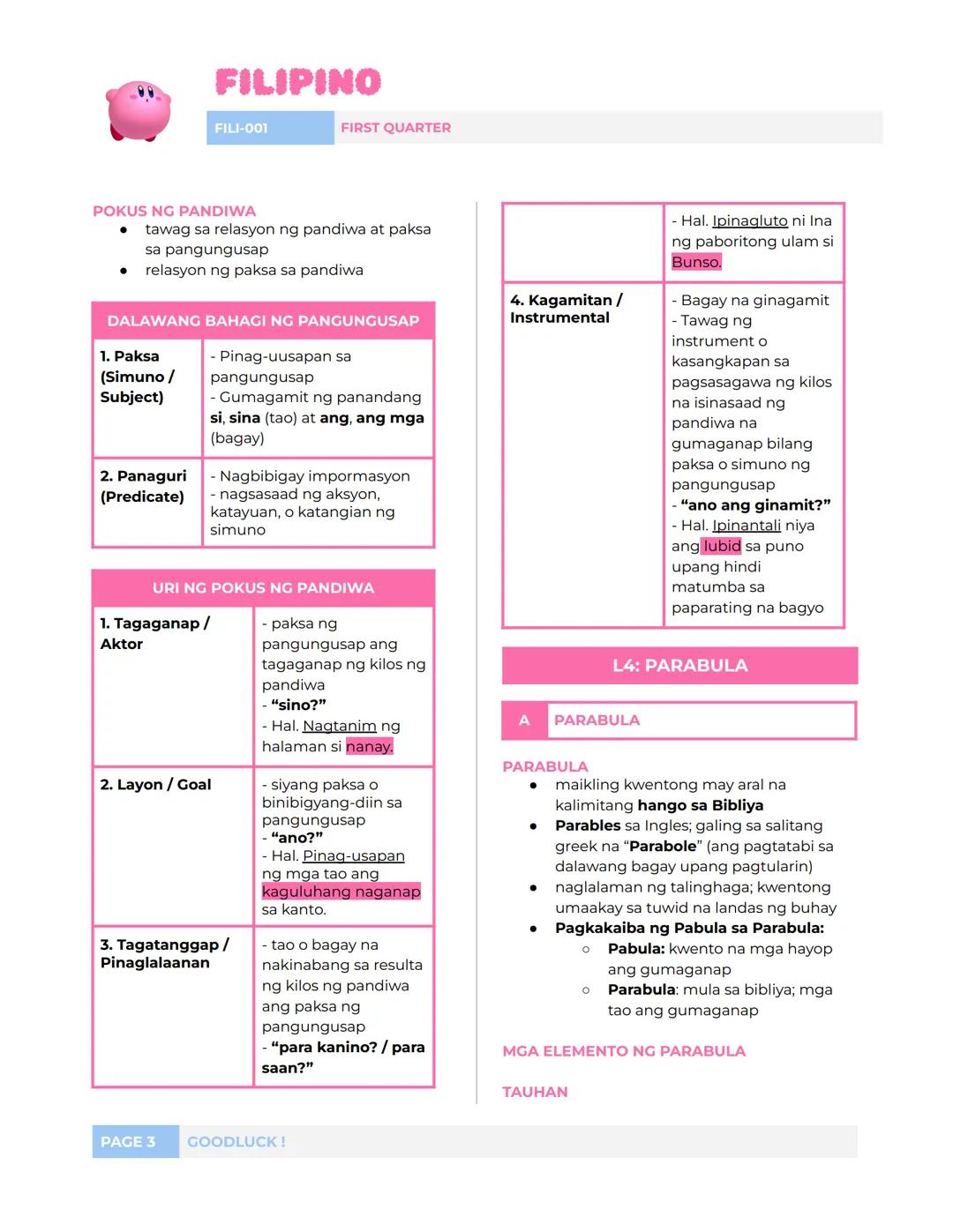 FILIPINO
FILI-001
FIRST QUARTER
L1: MITOLOHIYA
A
MITOLOHIYA
Mars (Ares)
Diyos ng digmaan
Minerva (Athena)
Diyosa ng
karunungan
MITOLOHIYA
na