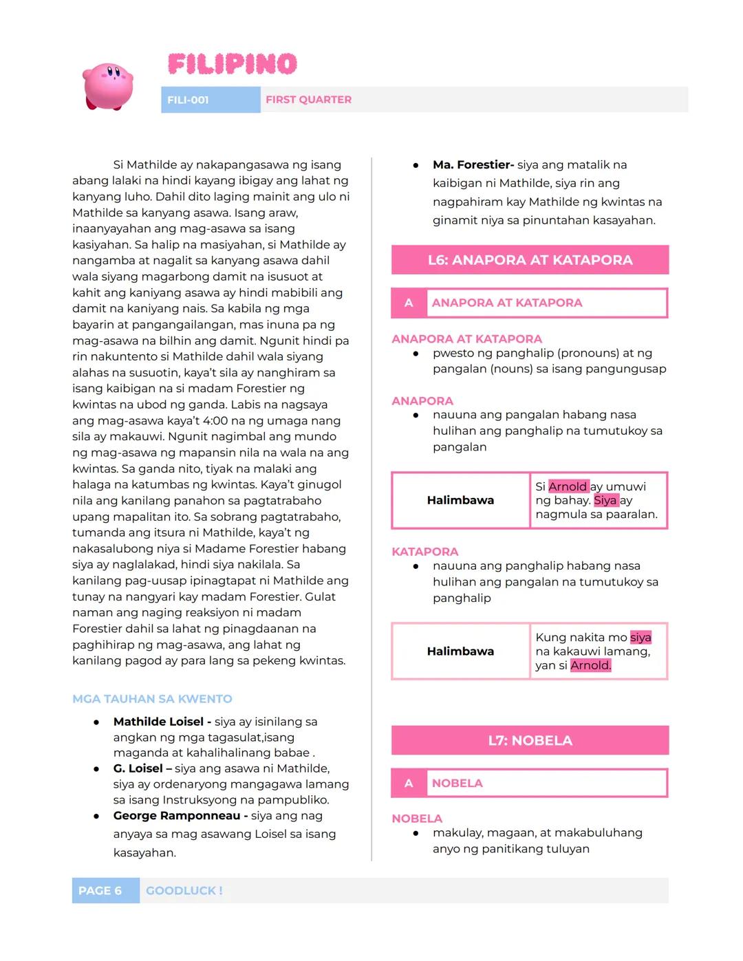 FILIPINO
FILI-001
FIRST QUARTER
L1: MITOLOHIYA
A
MITOLOHIYA
Mars (Ares)
Diyos ng digmaan
Minerva (Athena)
Diyosa ng
karunungan
MITOLOHIYA
na