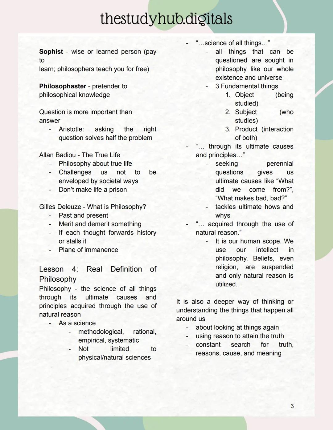 thestudyhub.digitals
Chapter I: Doing
Philosophy
Lesson 1: Muthos to Logos
- Beginning of philosophy can be
traced back to Ancient Greece in