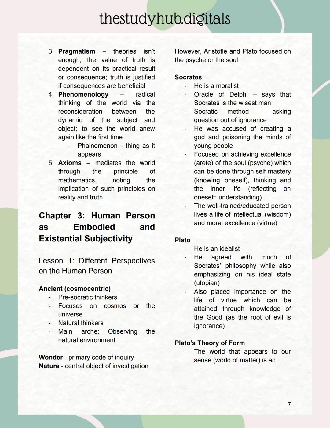 thestudyhub.digitals
Chapter I: Doing
Philosophy
Lesson 1: Muthos to Logos
- Beginning of philosophy can be
traced back to Ancient Greece in