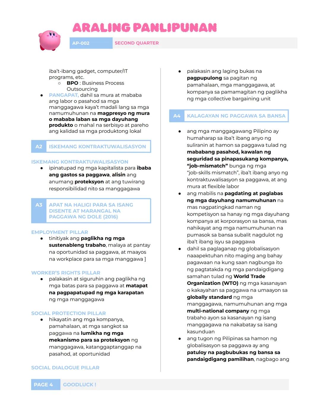 ## ARALING PANLIPUNAN
AP-002
SECOND QUARTER
## L1: DAHILAN, DIMENSYON, AT
EPEKTO NG GLOBALISASYON
### A KONSEPTO NG GLOBALISASYON
- nak