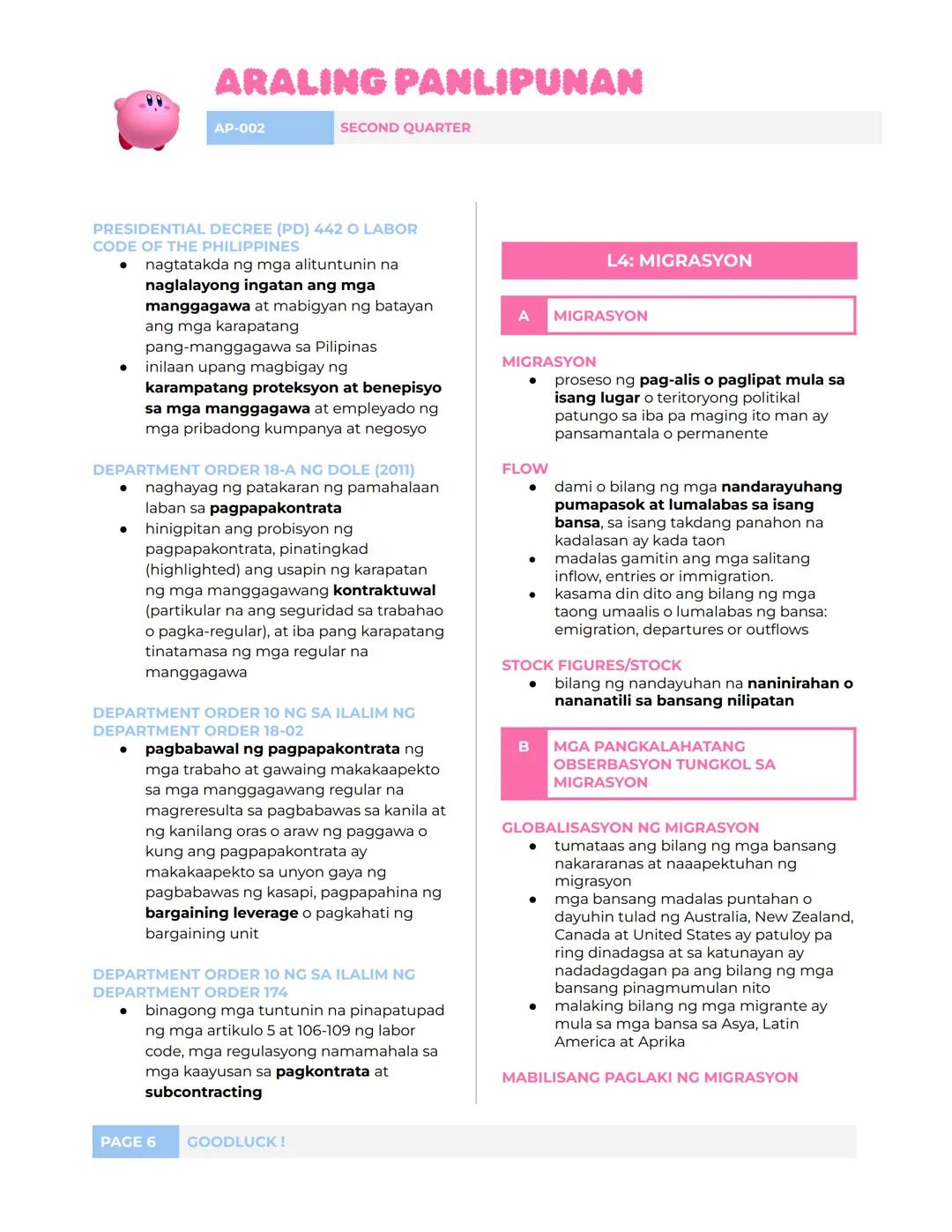 ## ARALING PANLIPUNAN
AP-002
SECOND QUARTER
## L1: DAHILAN, DIMENSYON, AT
EPEKTO NG GLOBALISASYON
### A KONSEPTO NG GLOBALISASYON
- nak