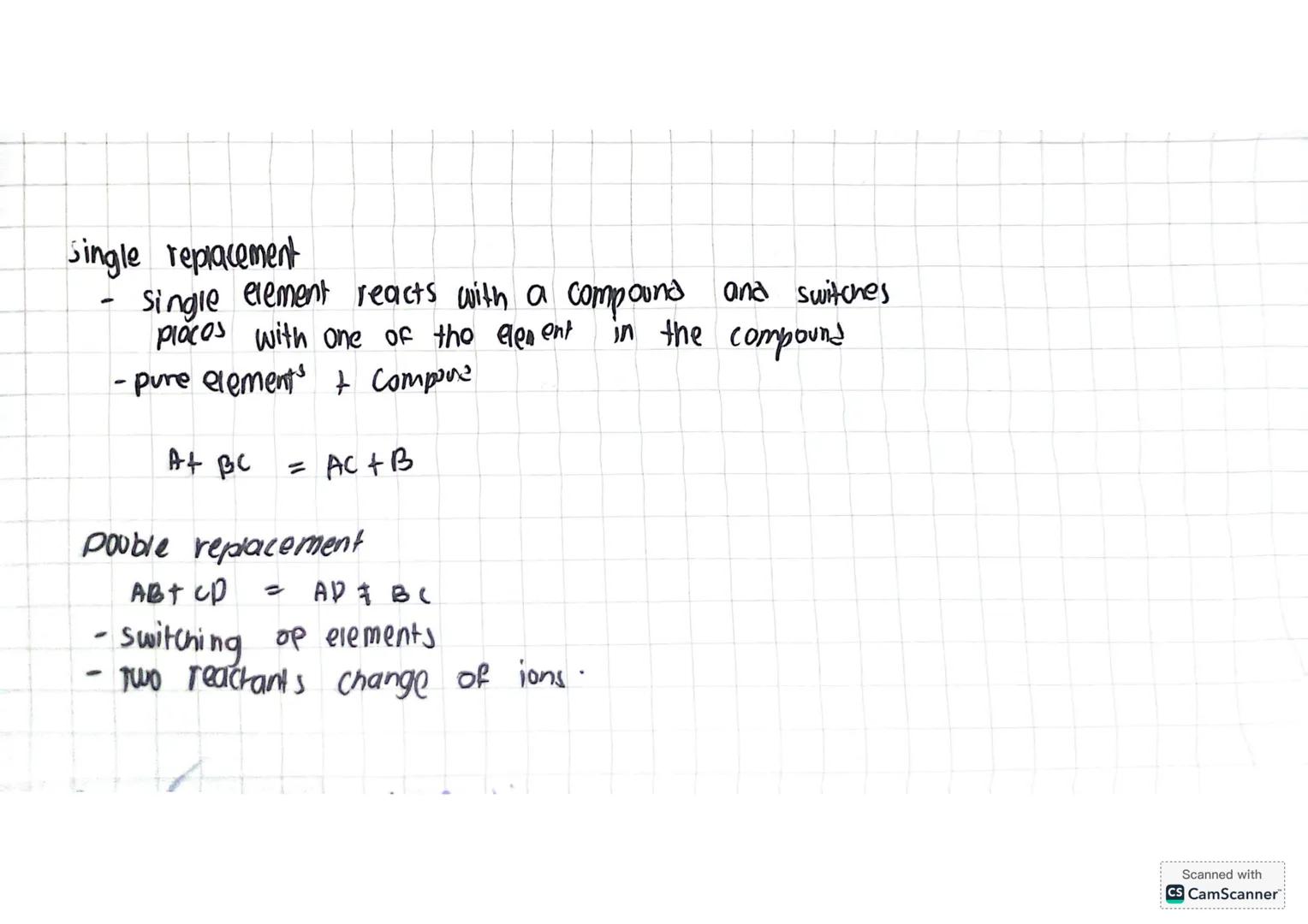 chemical reaction
-occuring in one or two substances that react
2 process of butting together
५
together. leads to complete chemical transfo