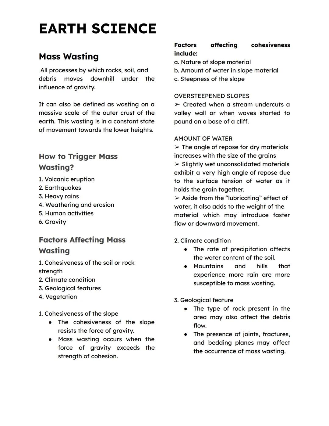Earth Science - Quarter 2