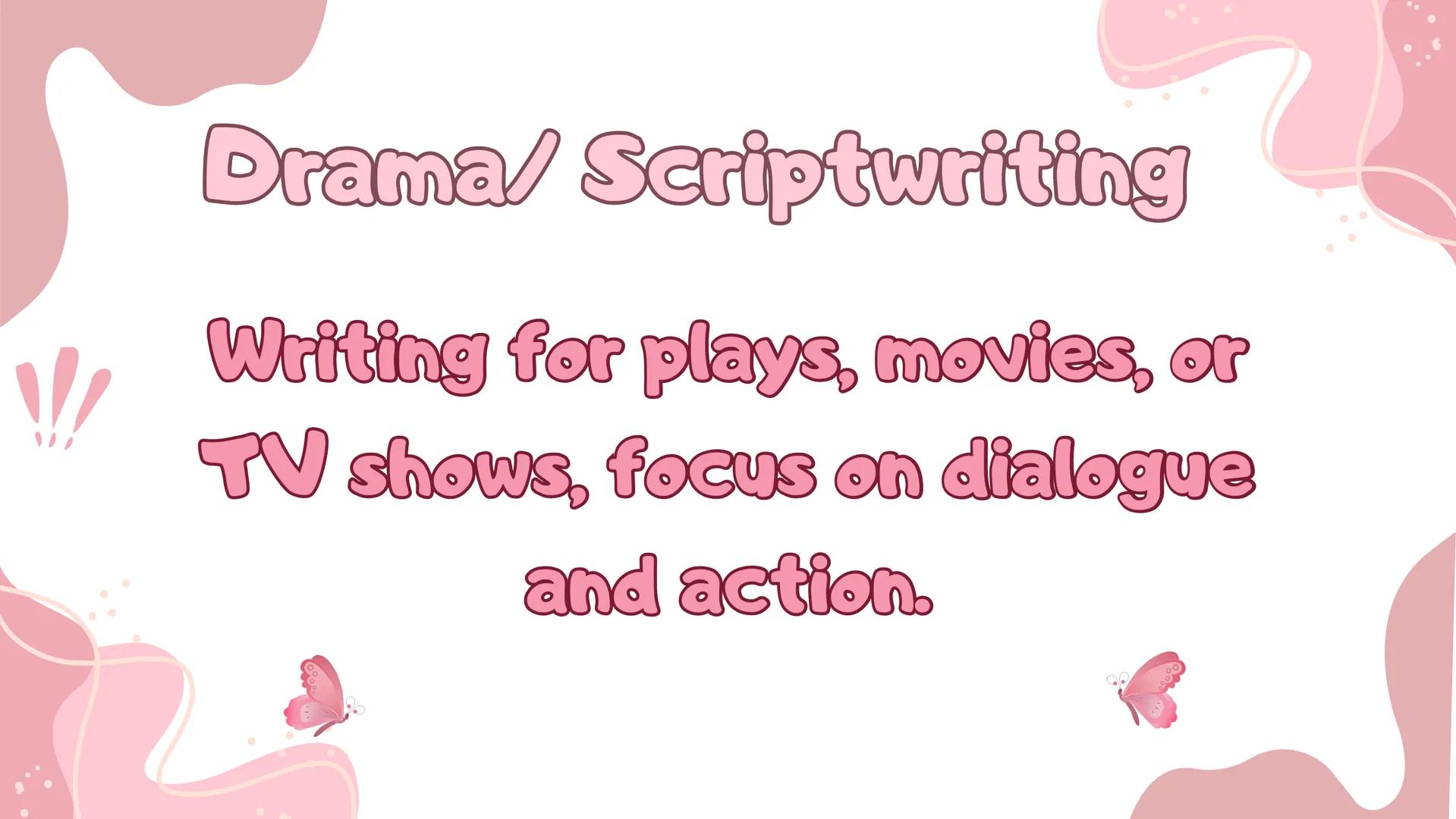 # TYPES OF
CREATIVE
WRITING OBJECTIVES
!
1. To both entertain and share human experience
2. To persuade readers to choose behavior,
suppor