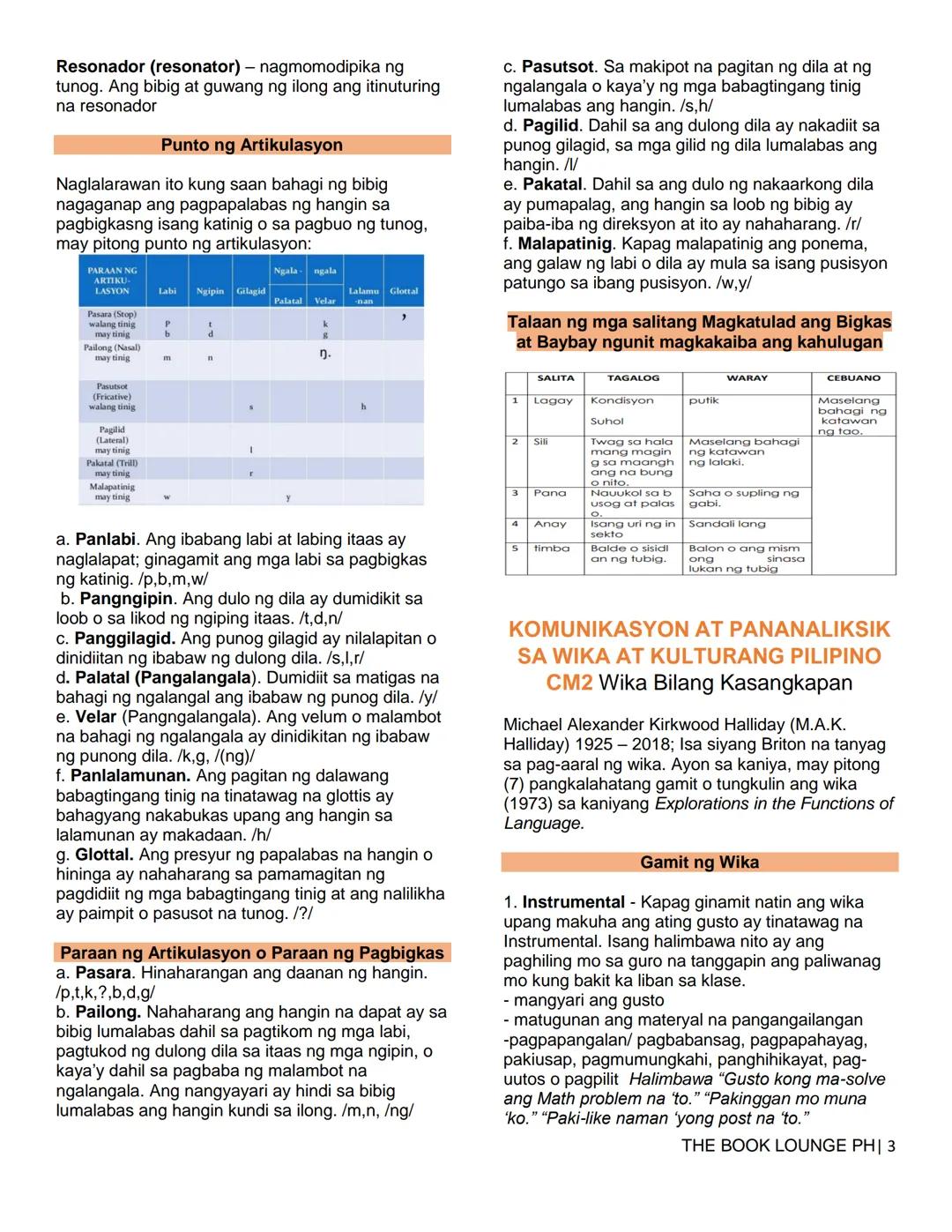 ## GRADE 12 STEM NOTES AND LECTURES
# Komunikasyon at Pananaliksik
โ THE BOOK LOUNGE PH โ
# KOMUNIKASYON AT PANANALIKSIK
SA WIKA AT KULTU