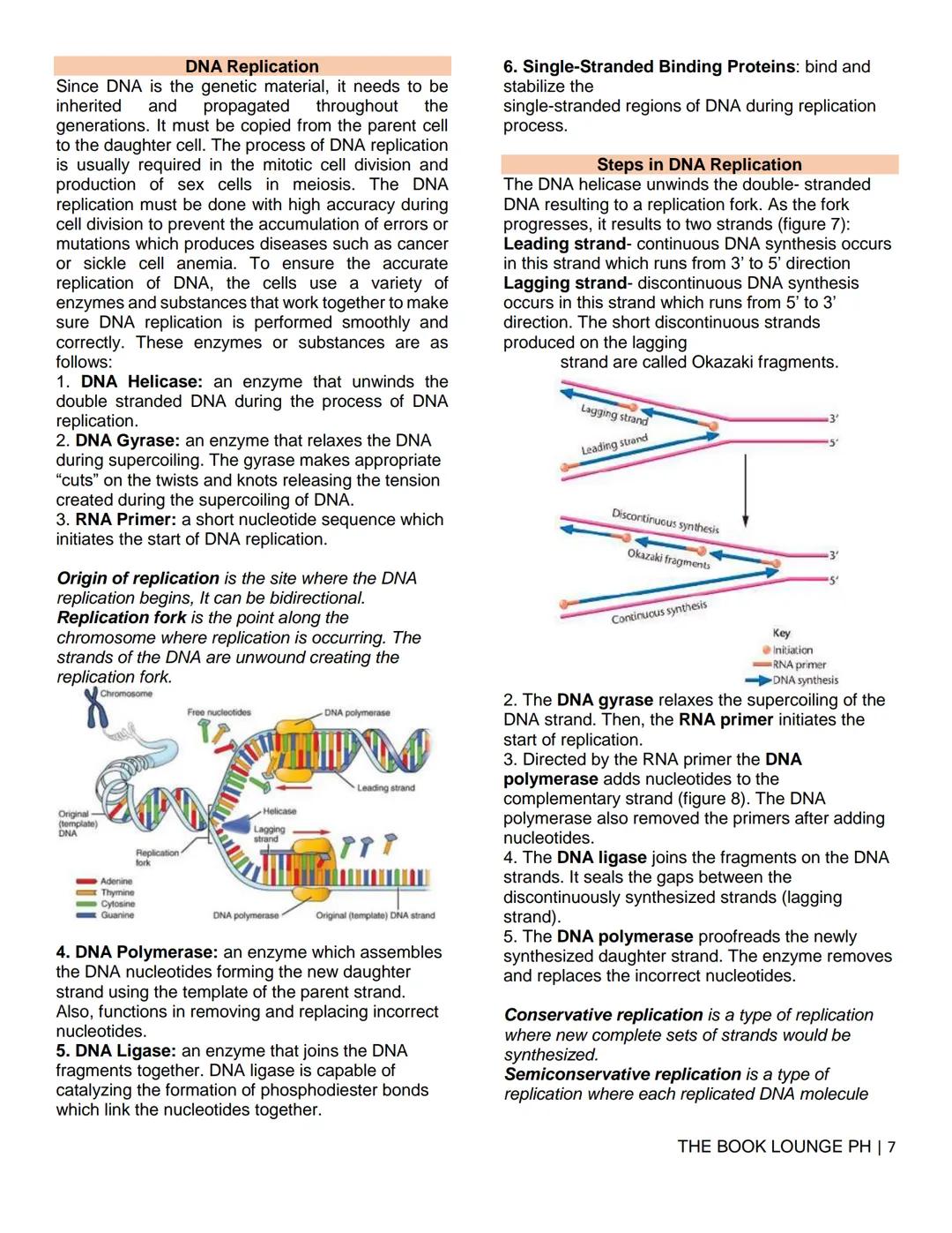 THE BOOK LOUNGE PH
GRADE 12 STEM NOTES AND LECTURES
General Biology 2
THE BOOK LOUNGE PH
COURSE MATERIAL 1
CELL CYCLE AND CELL DIVISION
Cell