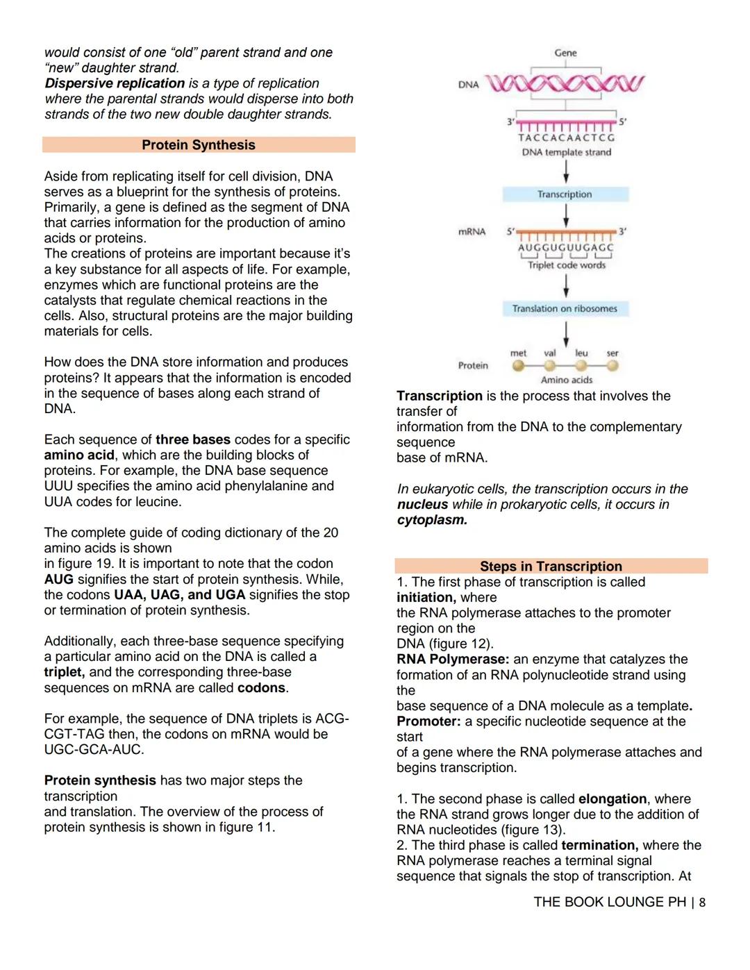 THE BOOK LOUNGE PH
GRADE 12 STEM NOTES AND LECTURES
General Biology 2
THE BOOK LOUNGE PH
COURSE MATERIAL 1
CELL CYCLE AND CELL DIVISION
Cell