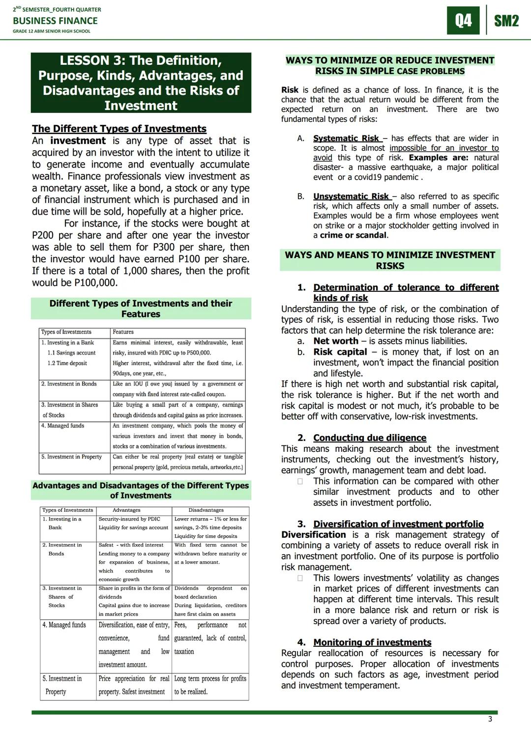 2ND SEMESTER_FOURTH QUARTER
BUSINESS FINANCE
GRADE 12 ABM SENIOR HIGH SCHOOL
04 SM2
LESSON 1: The Sources and Uses
of Short-Term & Long-Term