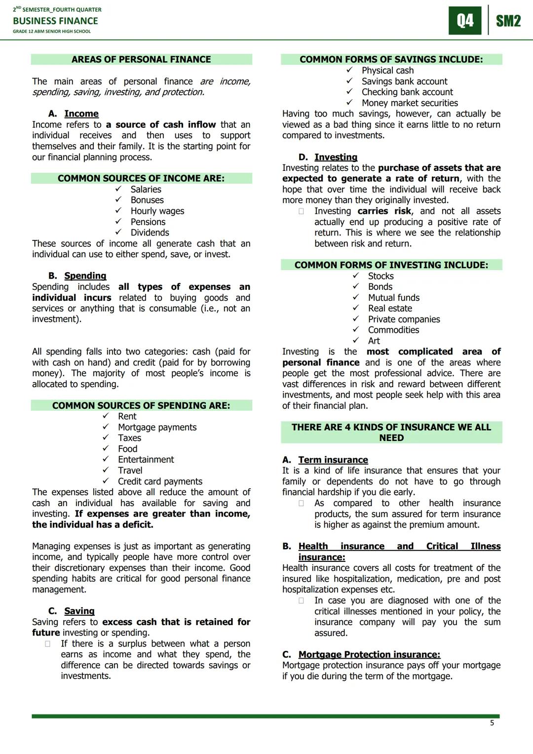 2ND SEMESTER_FOURTH QUARTER
BUSINESS FINANCE
GRADE 12 ABM SENIOR HIGH SCHOOL
04 SM2
LESSON 1: The Sources and Uses
of Short-Term & Long-Term
