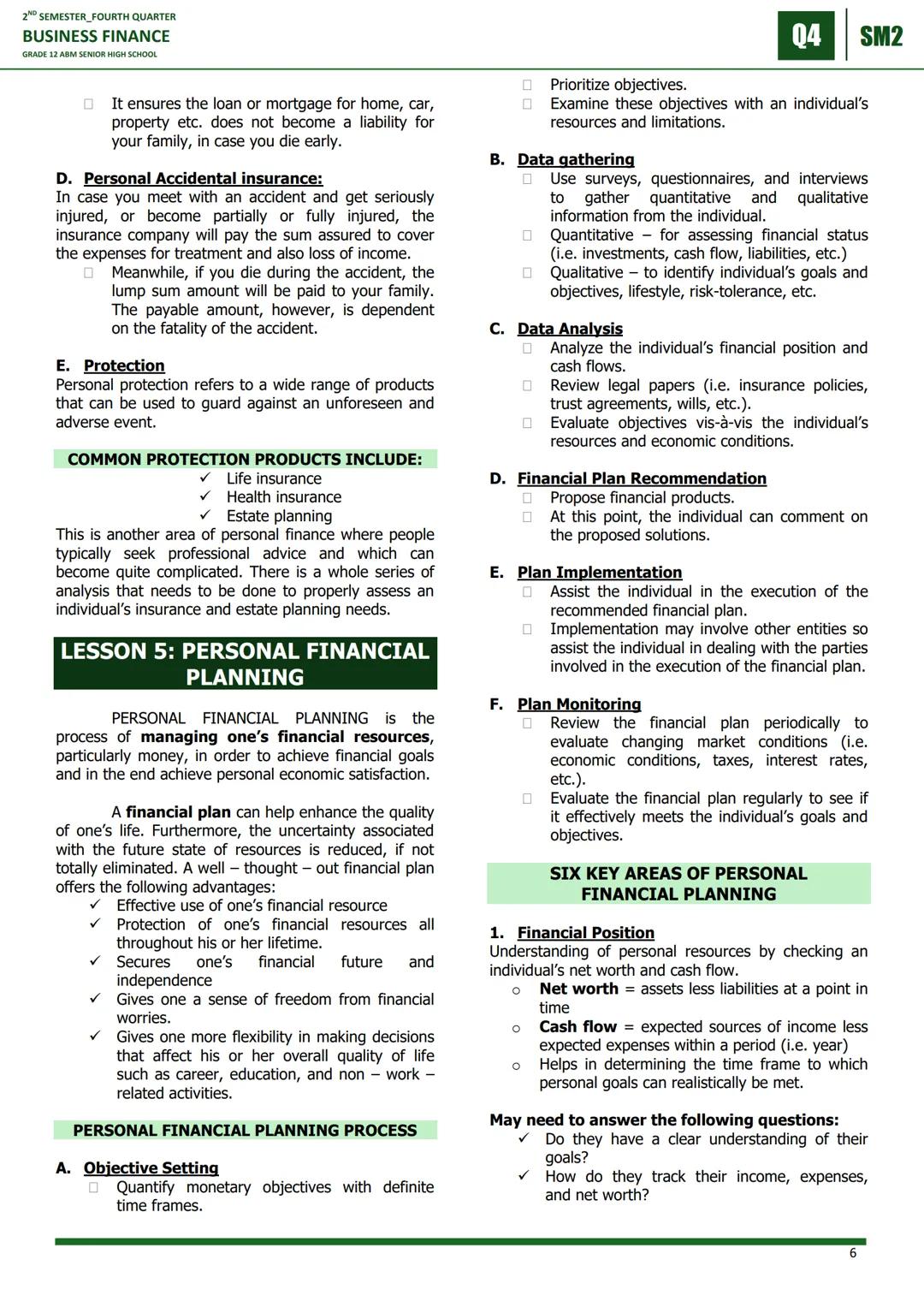 2ND SEMESTER_FOURTH QUARTER
BUSINESS FINANCE
GRADE 12 ABM SENIOR HIGH SCHOOL
04 SM2
LESSON 1: The Sources and Uses
of Short-Term & Long-Term