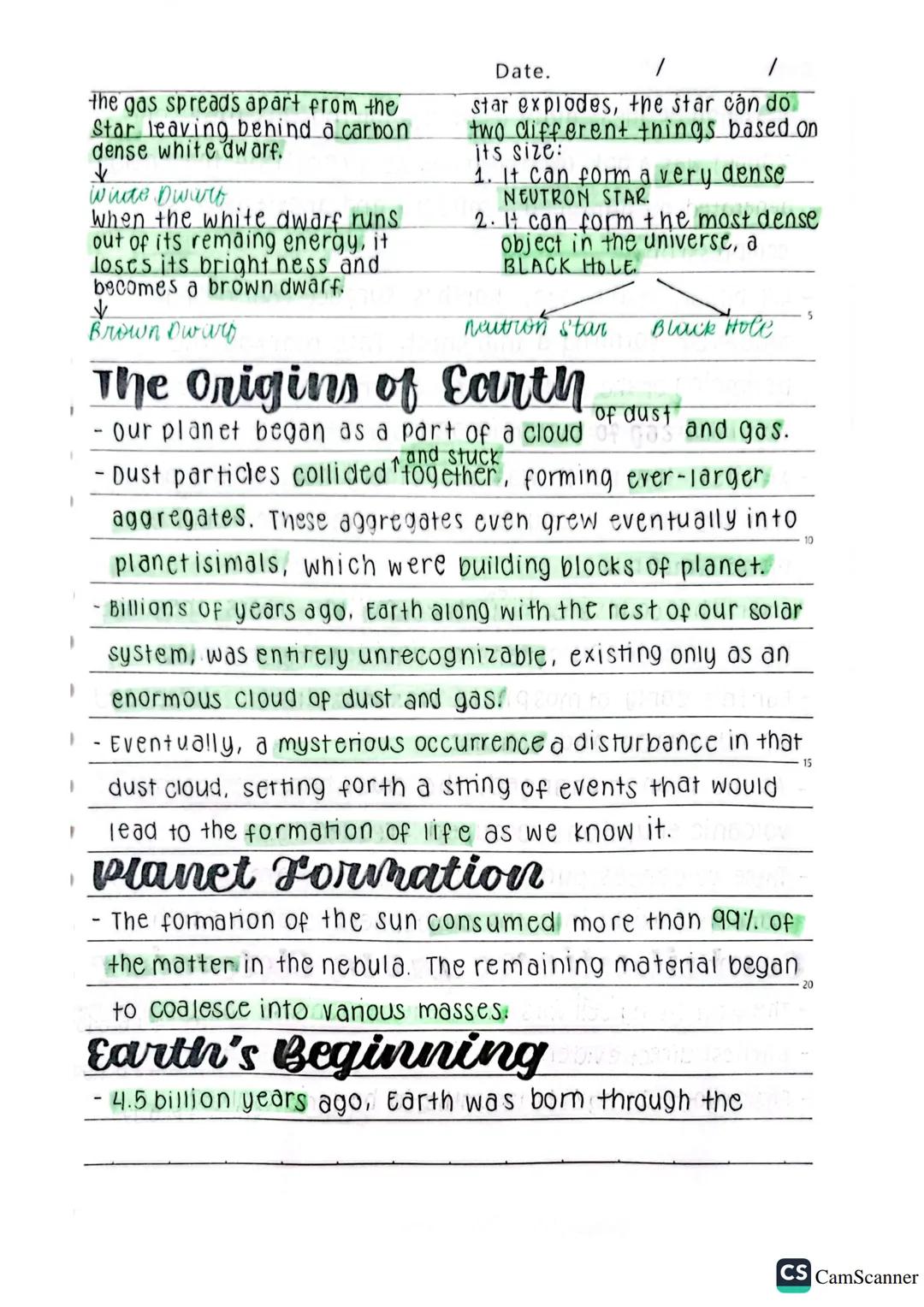 Date.
\\
Origin and
Structure of Earth
The Bigbang Theory
- The universe as we know it started with an infinitely hot and
dense single point