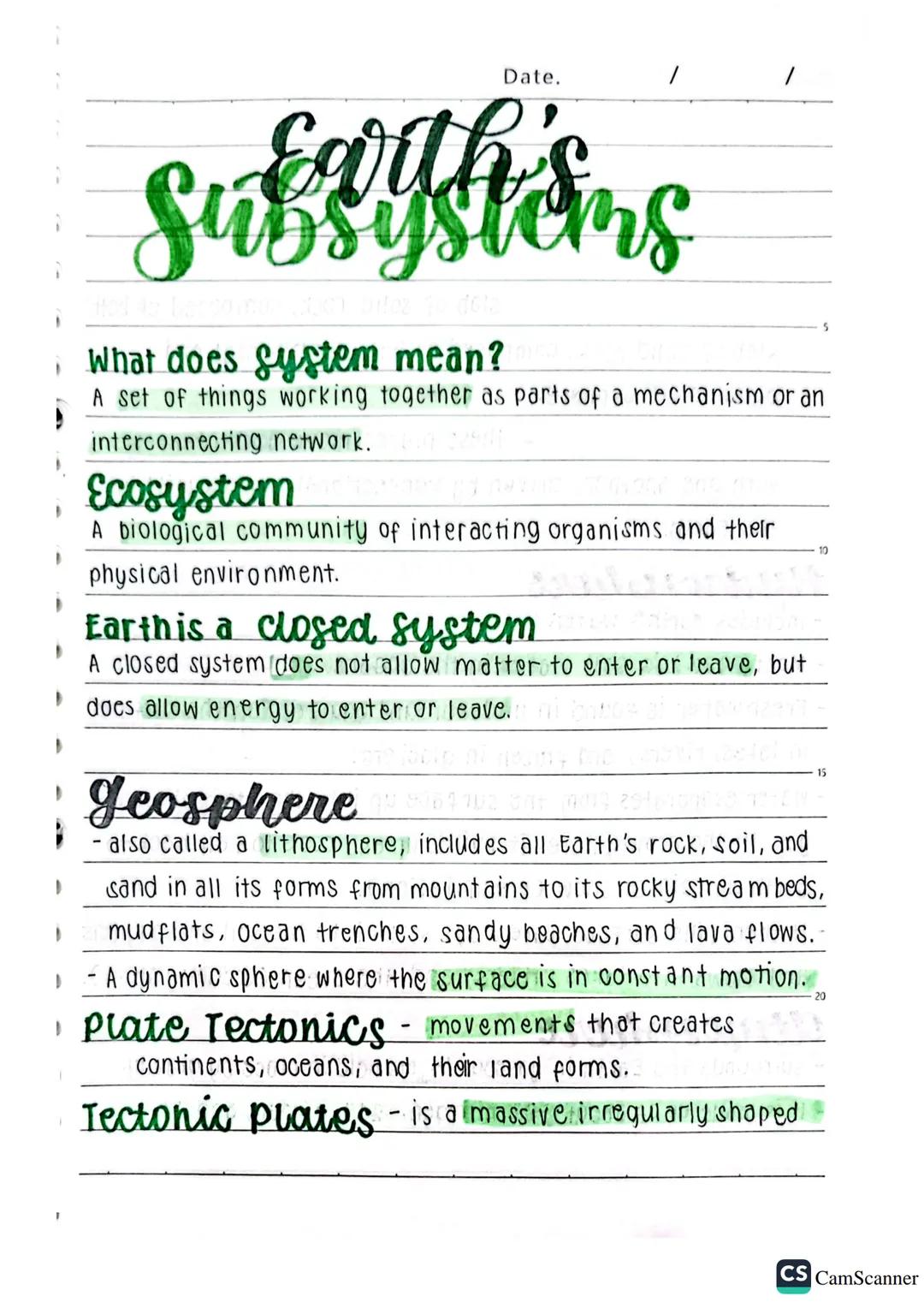 Earth’s Subsystems