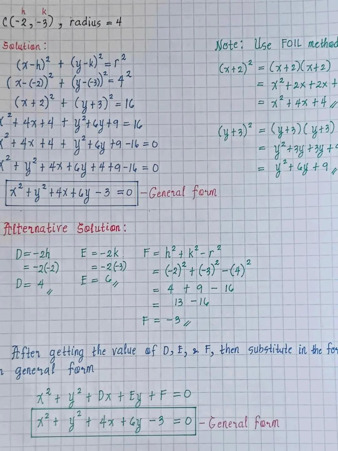 Circle
Unit 1 - Conic Sections
At circle is a set of all coplanar points such that the
distance frem a fixed point is constant. The fixed po