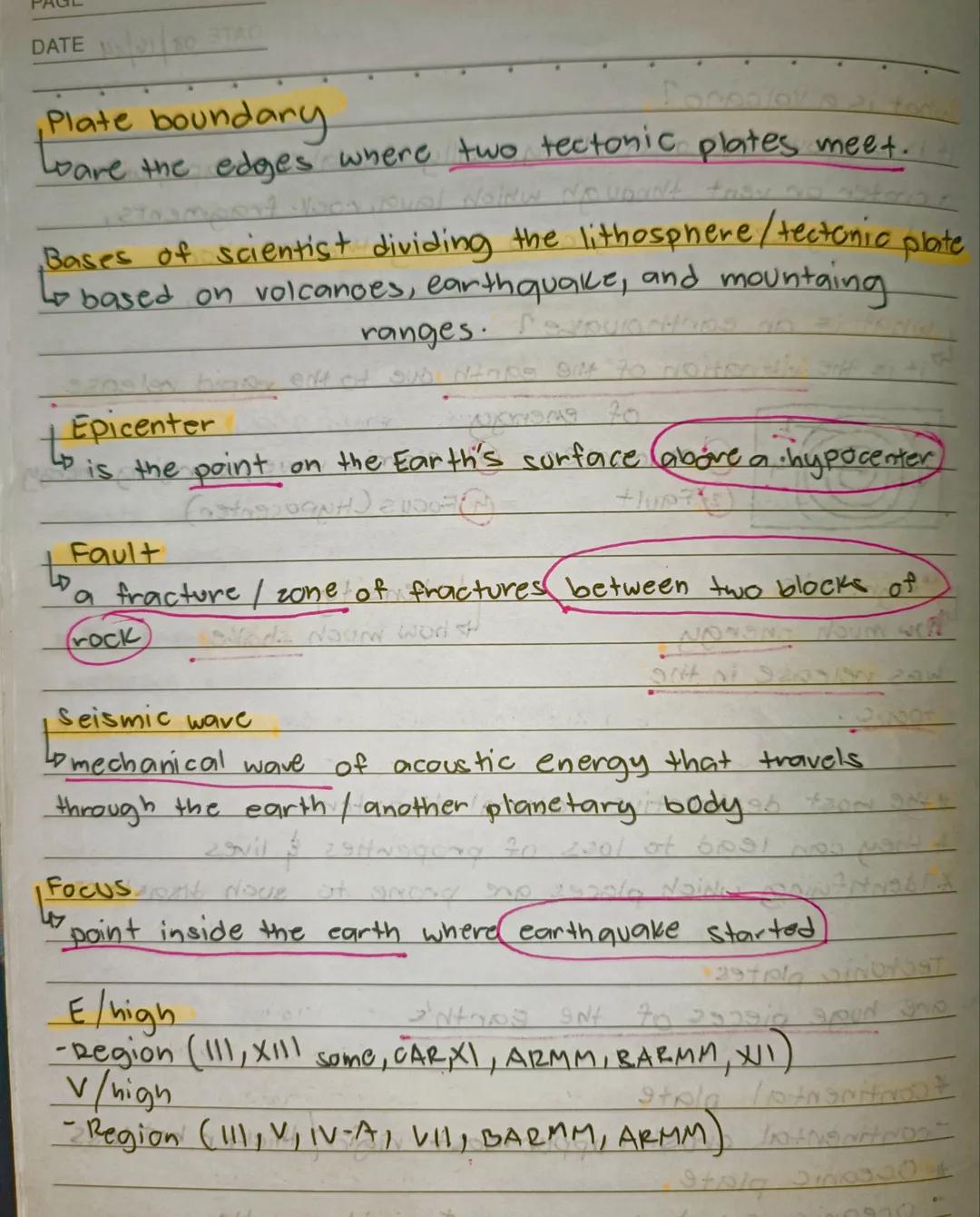 * The plates move very slowly but constantly-Tectonics
teach plate is slowly moving relative to each other,
causing geologic events to happe