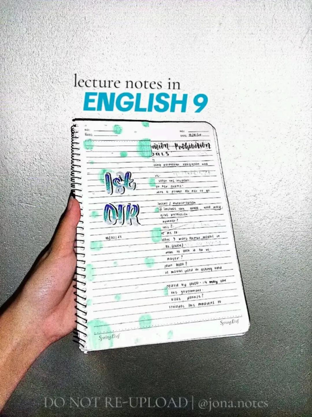 English Grade 9 Notes ๐๐