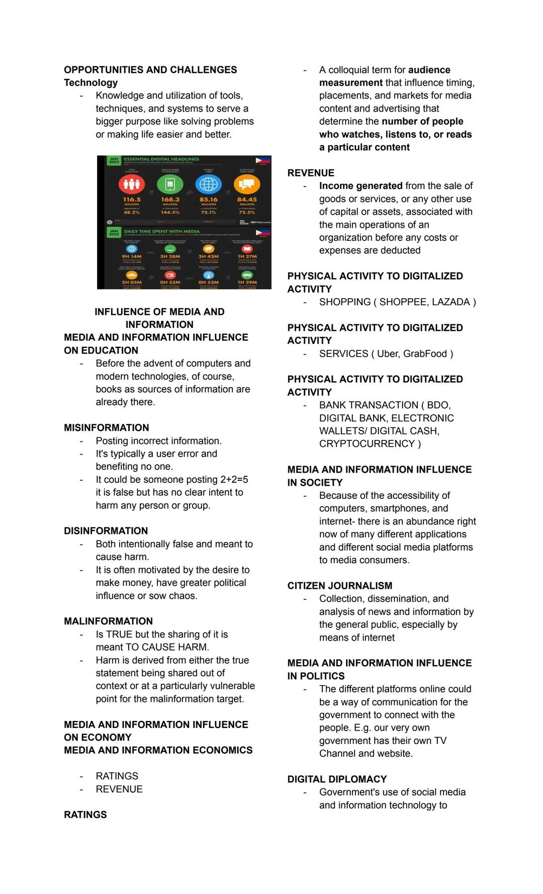 Media Language
- narrative structure that indicate the
meaning of media message to an
audidence.
Codes
- are systems of signs that when put