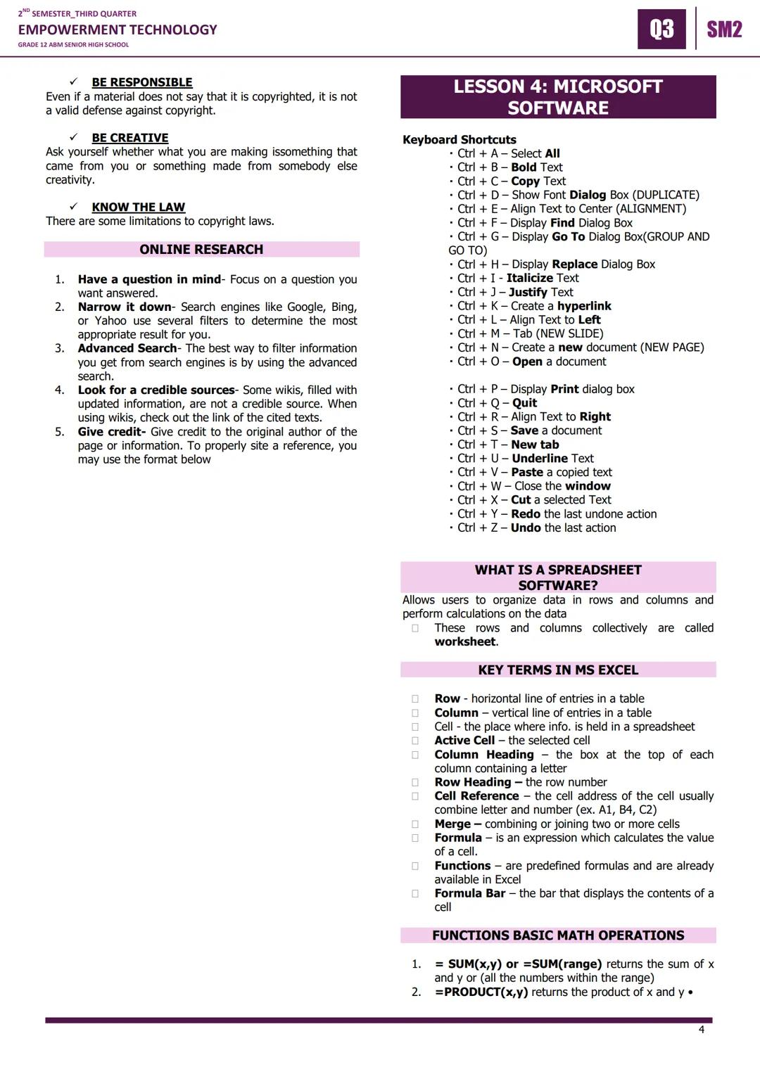2ND SEMESTER_THIRD QUARTER
EMPOWERMENT TECHNOLOGY
GRADE 12 ABM SENIOR HIGH SCHOOL
03 SM2
LESSON 1: INFORMATION AND
COMMUNICATION TECHNOLOGY