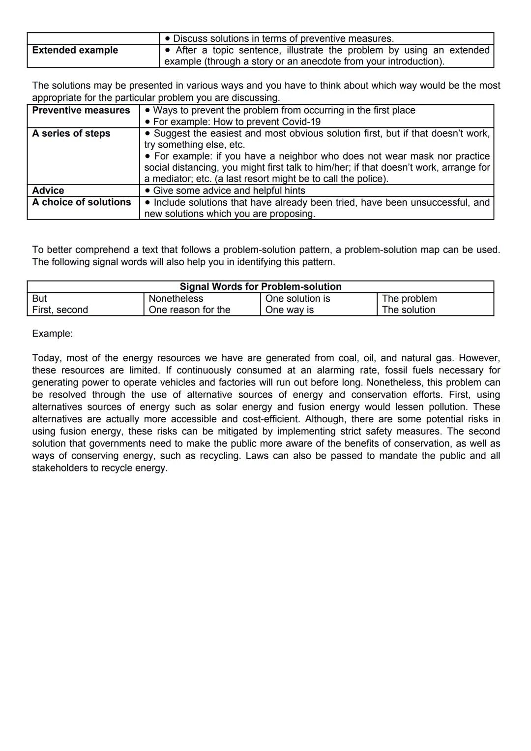 READING AND WRITING SKILLS
CAUSE AND EFFECT AND PROBLEM-SOLUTION
A cause-and-effect pattern organizes details based on the cause, the reason