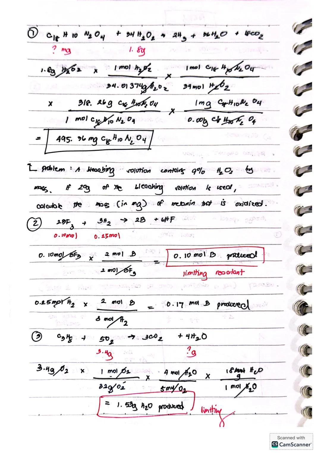 Limiting Reactant and Percent Yeiled, Gas Laws, and more!