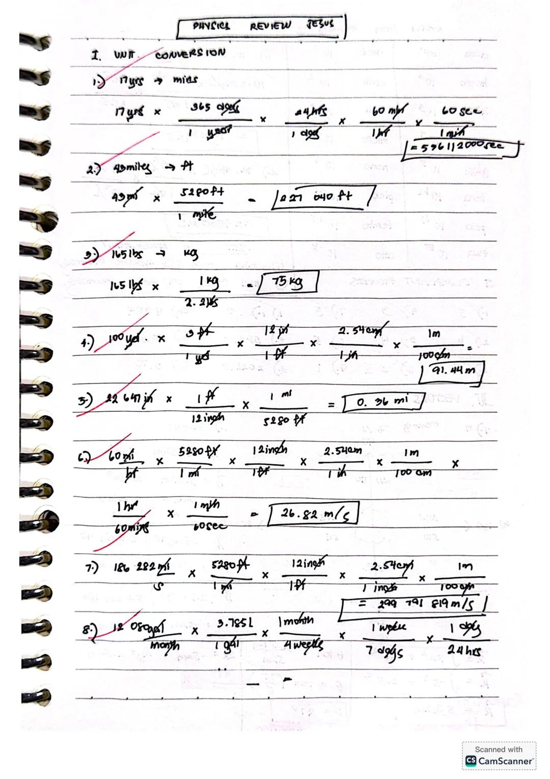 Unit Conversion, Dot and Cross Product, Significant Figures, and Kinematics Problems!
