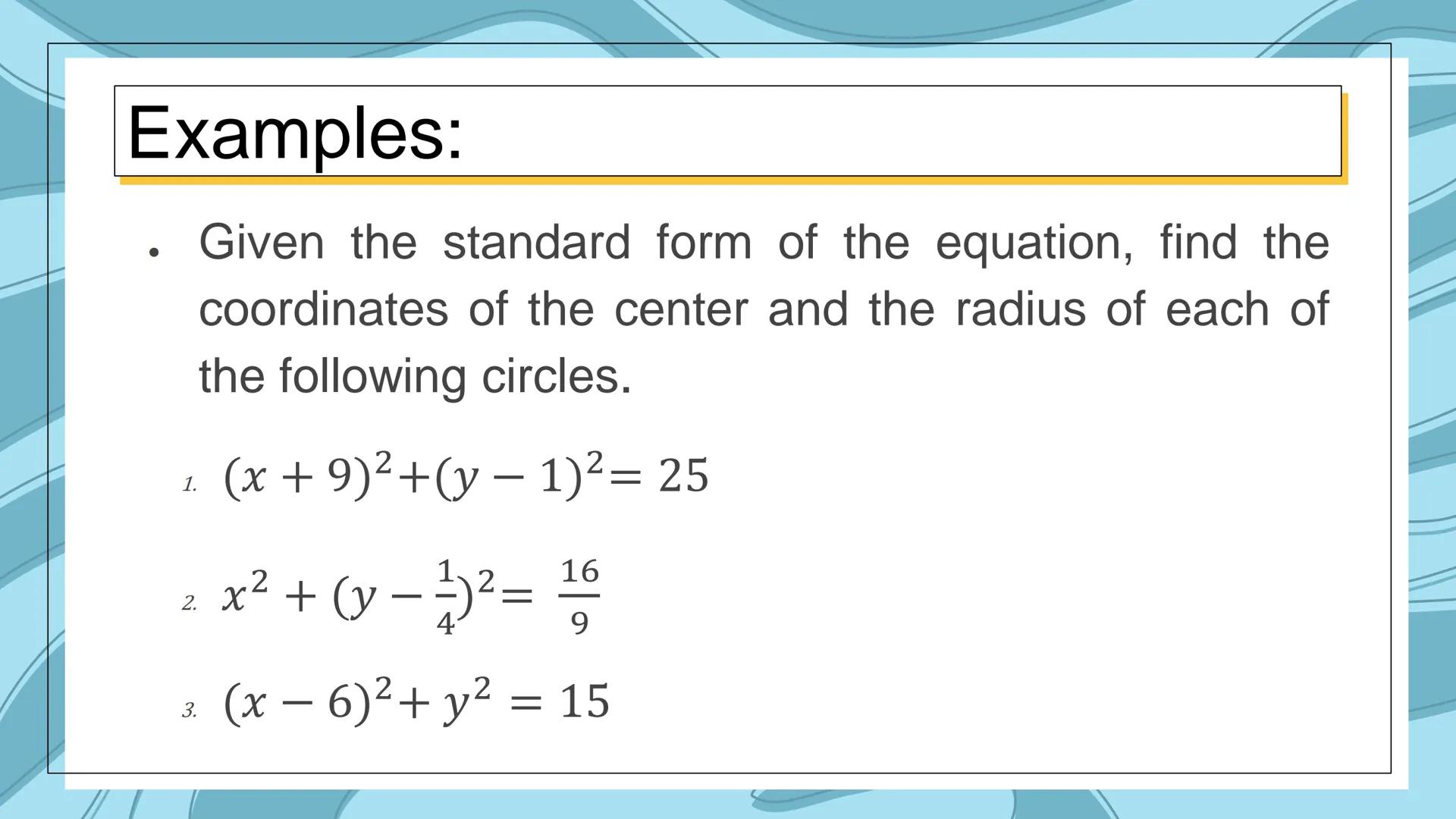 MAG-ARAL NG MABUTI MGA
ANGHEL NG LUPA!
JUST KEEP ON MOVING... GOF BLESS!
LOVE,
SIR LLOYDIEE # CIRCLES
11 - PRECALCULUS CIRCLES
• A circle i