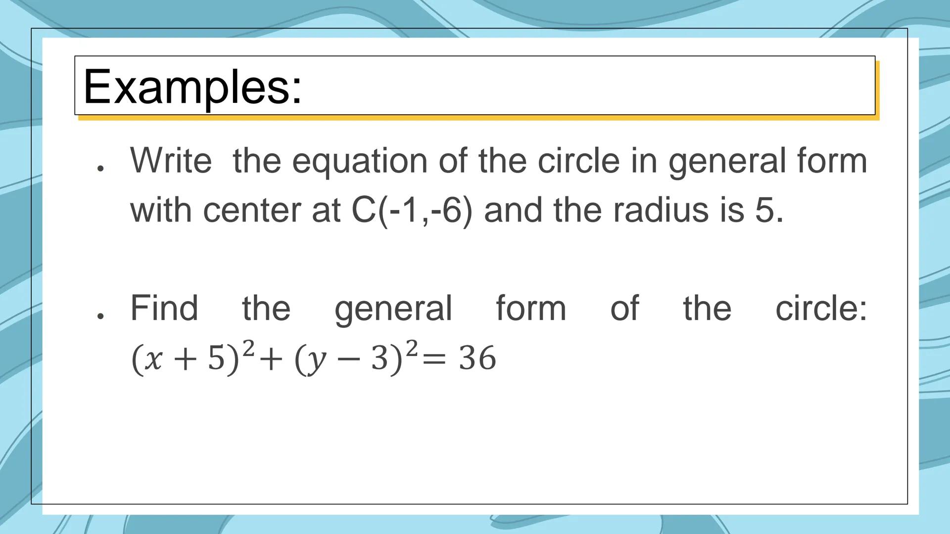 MAG-ARAL NG MABUTI MGA
ANGHEL NG LUPA!
JUST KEEP ON MOVING... GOF BLESS!
LOVE,
SIR LLOYDIEE # CIRCLES
11 - PRECALCULUS CIRCLES
• A circle i