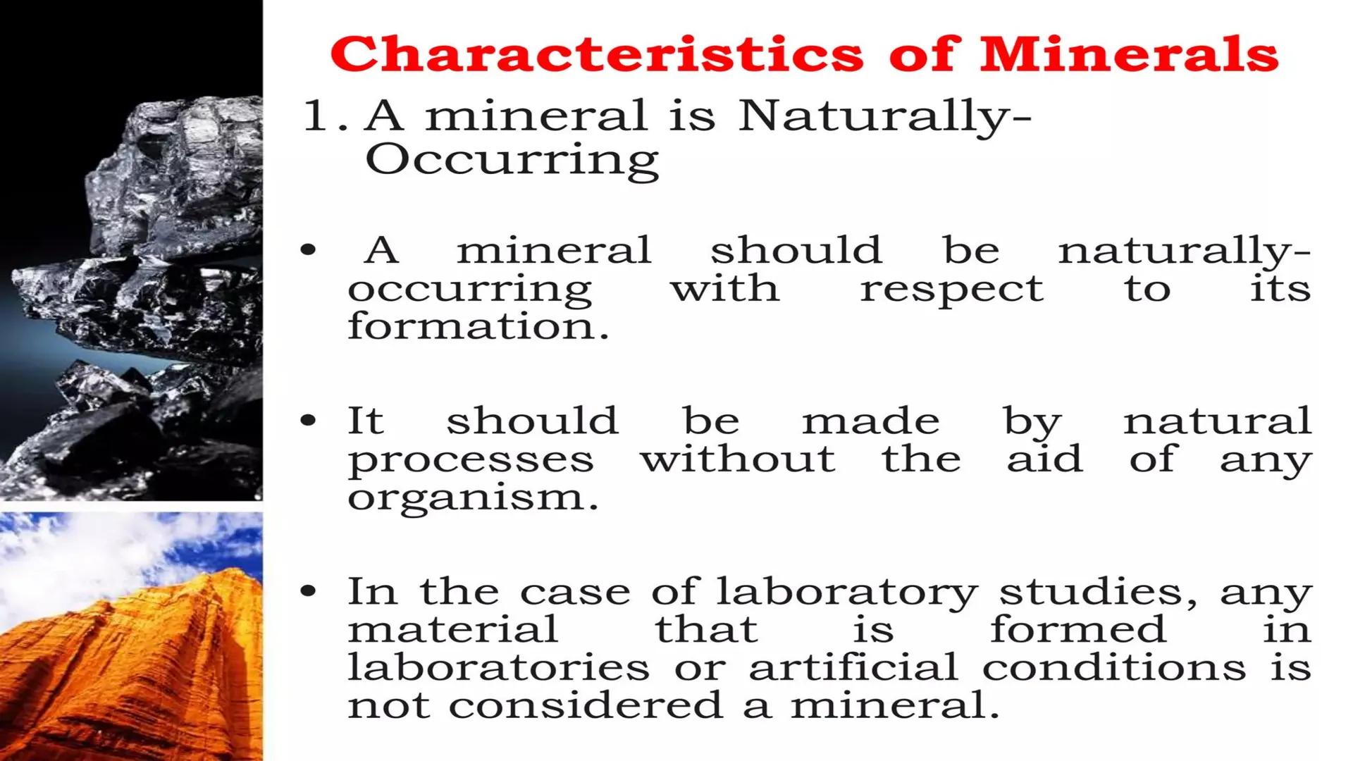 Earth & Life Science
MINERALS Minerals and Rocks
How is a mineral different
from a rock?
• Minerals are the building blocks of
rocks.
• A