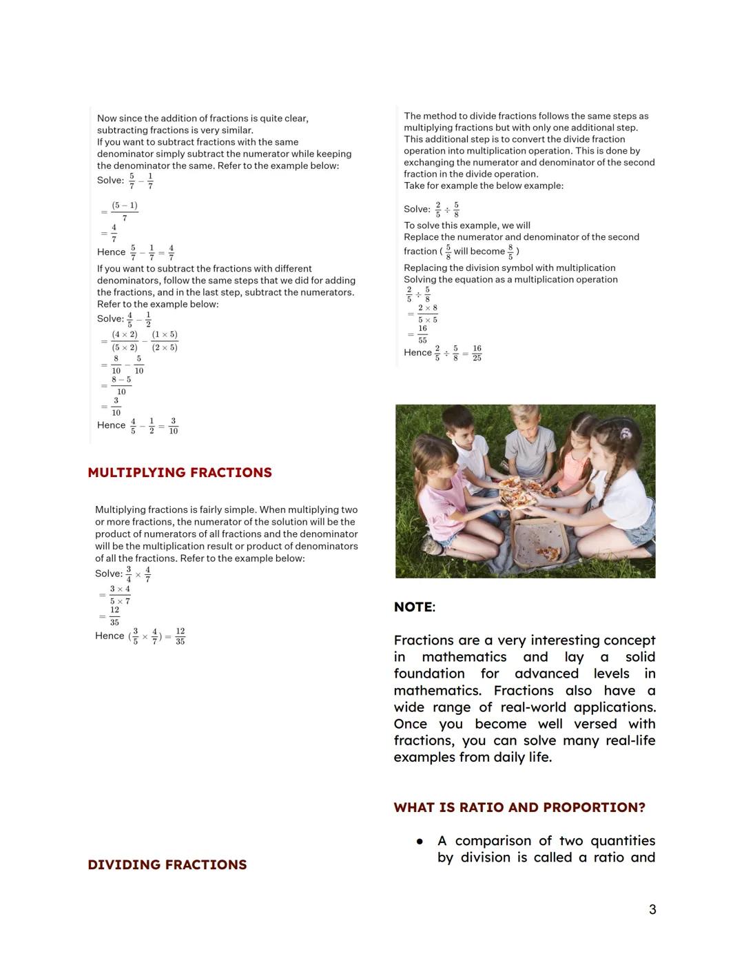 BUSINESS MATHEMATICS
1ST TO 2ND QUARTER | 1ST SEMESTER
WHAT ARE FRACTIONS?
โข You have a part of something but
not the complete thing. If I a