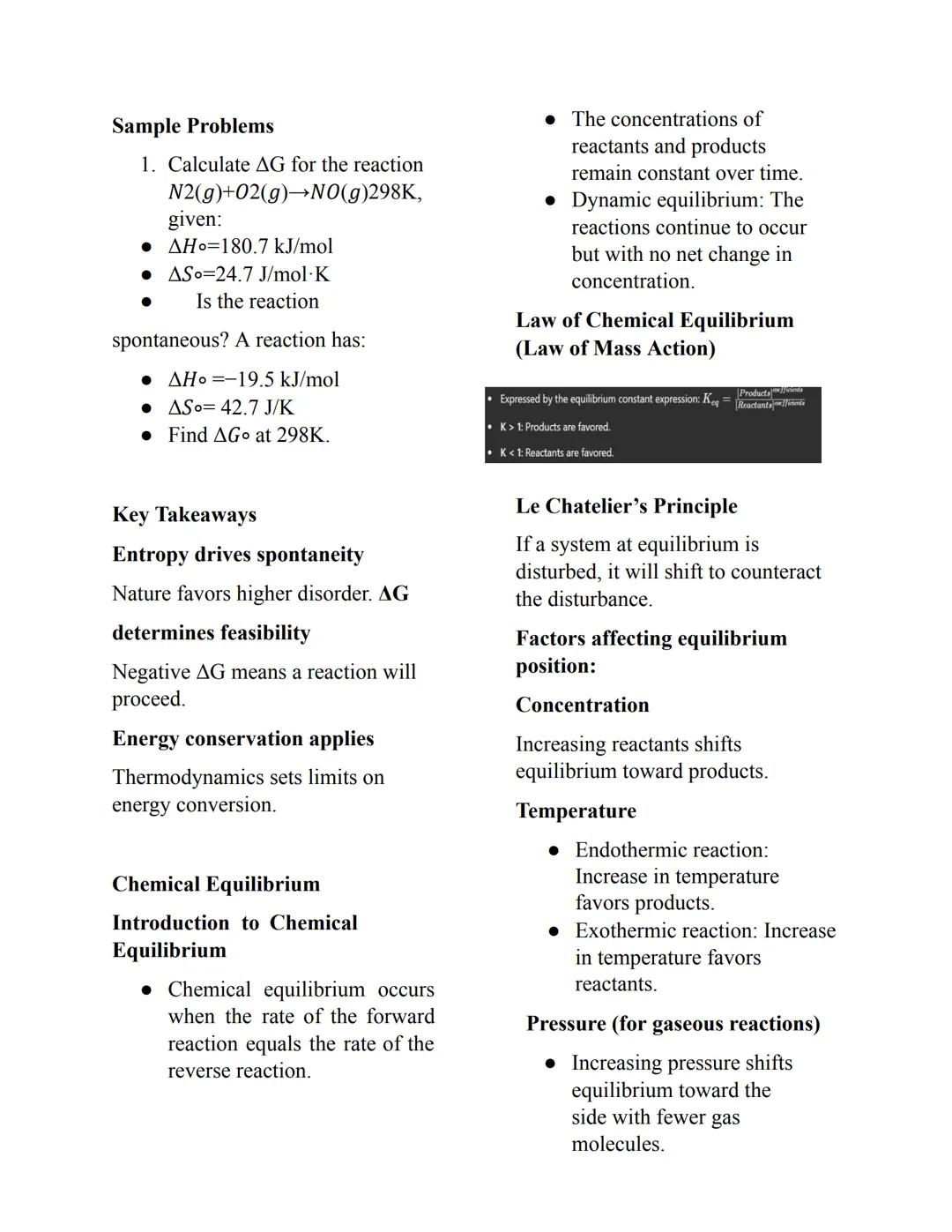 # Chemistry
## Thermodynamics
* The study of heat, work, and energy transfer.
* Explains how thermal energy is converted into other energy