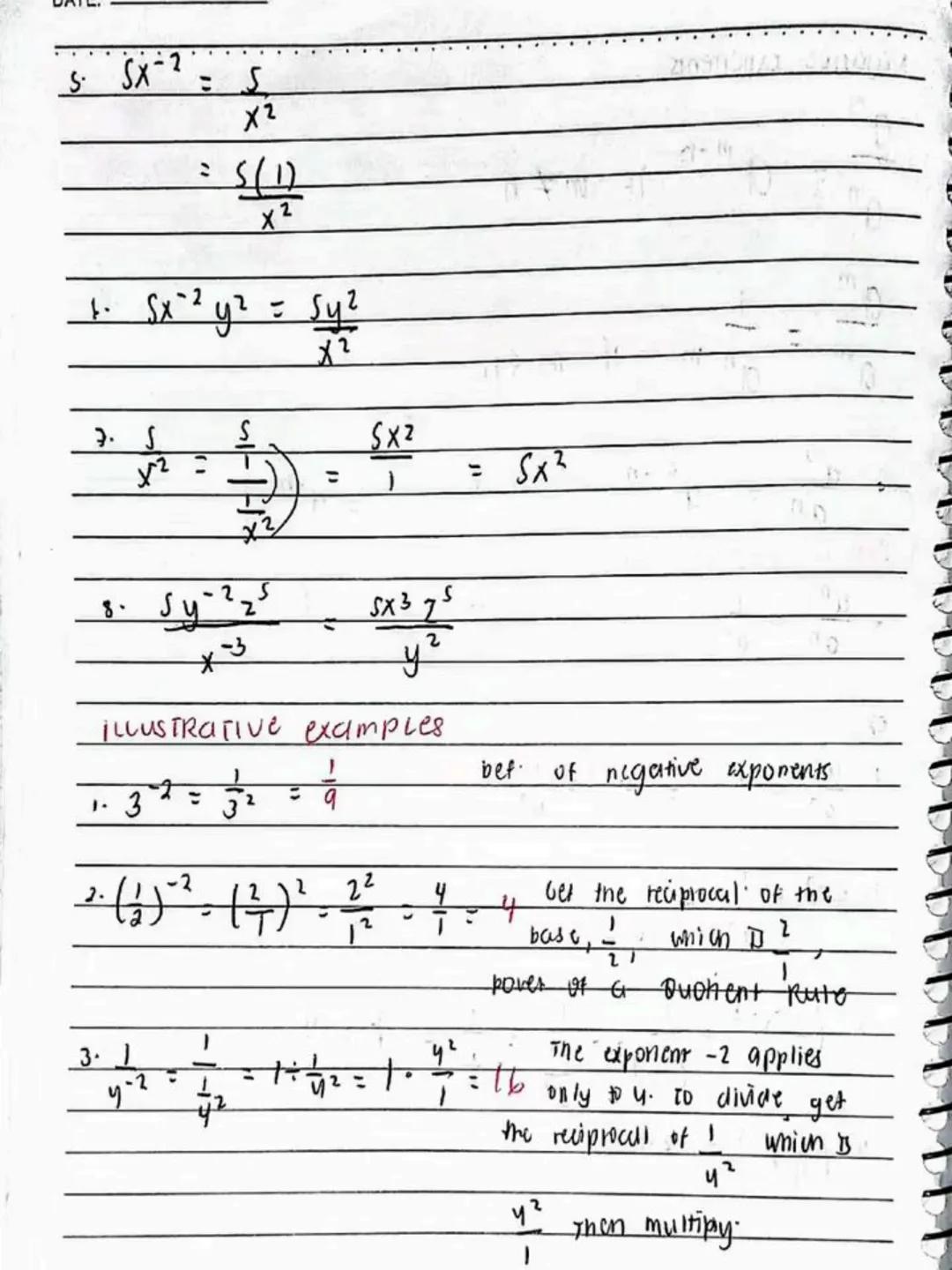 lecture notes in
MATH 9
3rd
QTR
Spring Einf
413
Spring Leaf
DO NOT RE-UPLOAD | @jona.notes --- OCR Start ---
DATE:
Laws of Exponents
If a an