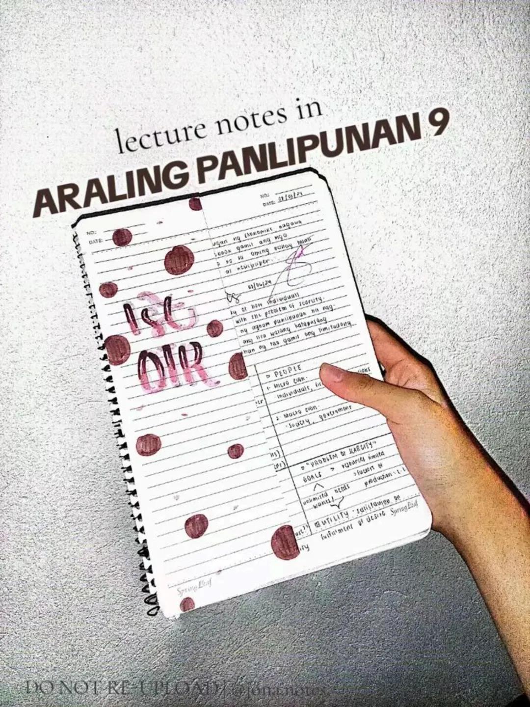 Araling Panlipunan Grade 9 Notes ๐คโจ