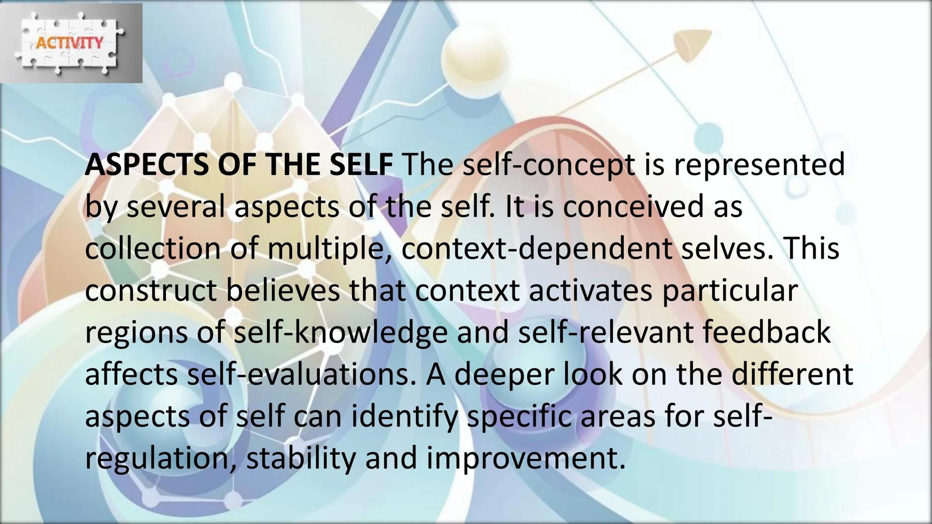 # Developing the
# Whole Person
Angelica C. Sales At the end of this module, you will be able to:
1. discuss the relationship among physiol
