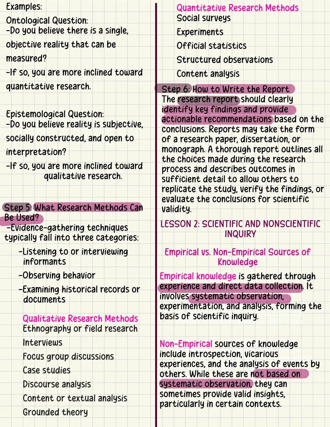 Research
Seeking and Answering Questions
Observation and inquiry are
fundamental to understanding the
world around us. By observing what is