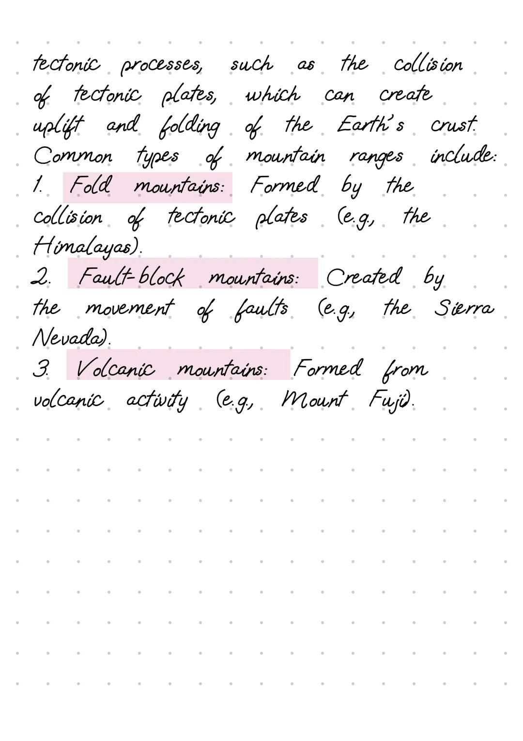 Volcanoes, earthquakes, and mountain
ranges
are
important aspects of Earth
science that help us understand the
Earth's structure and process