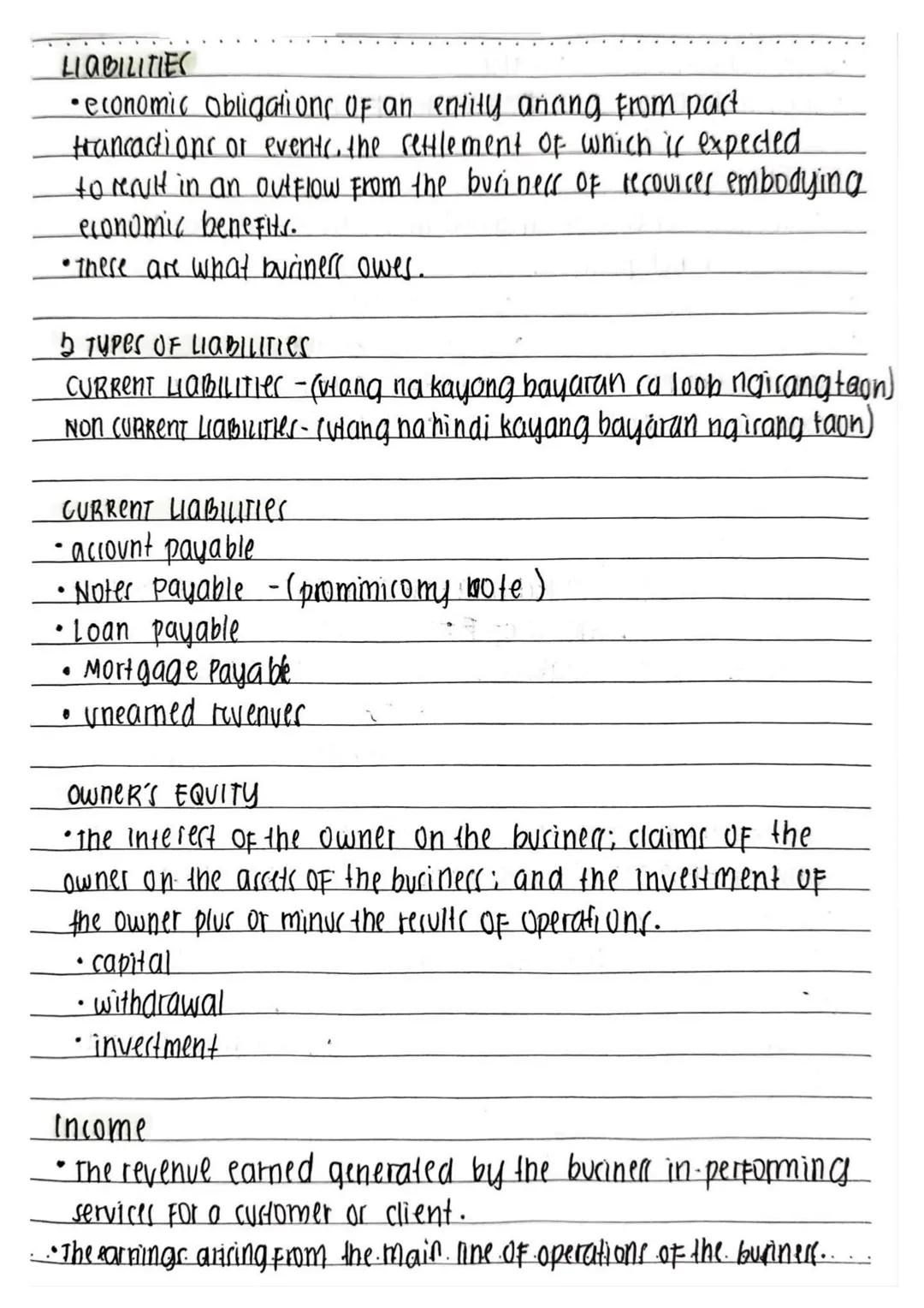 THE ACCOUNTING
EQUATION
- Forms the Foundation for all accounting systems
- Illustrates two facts about company : what it owns and what
it o