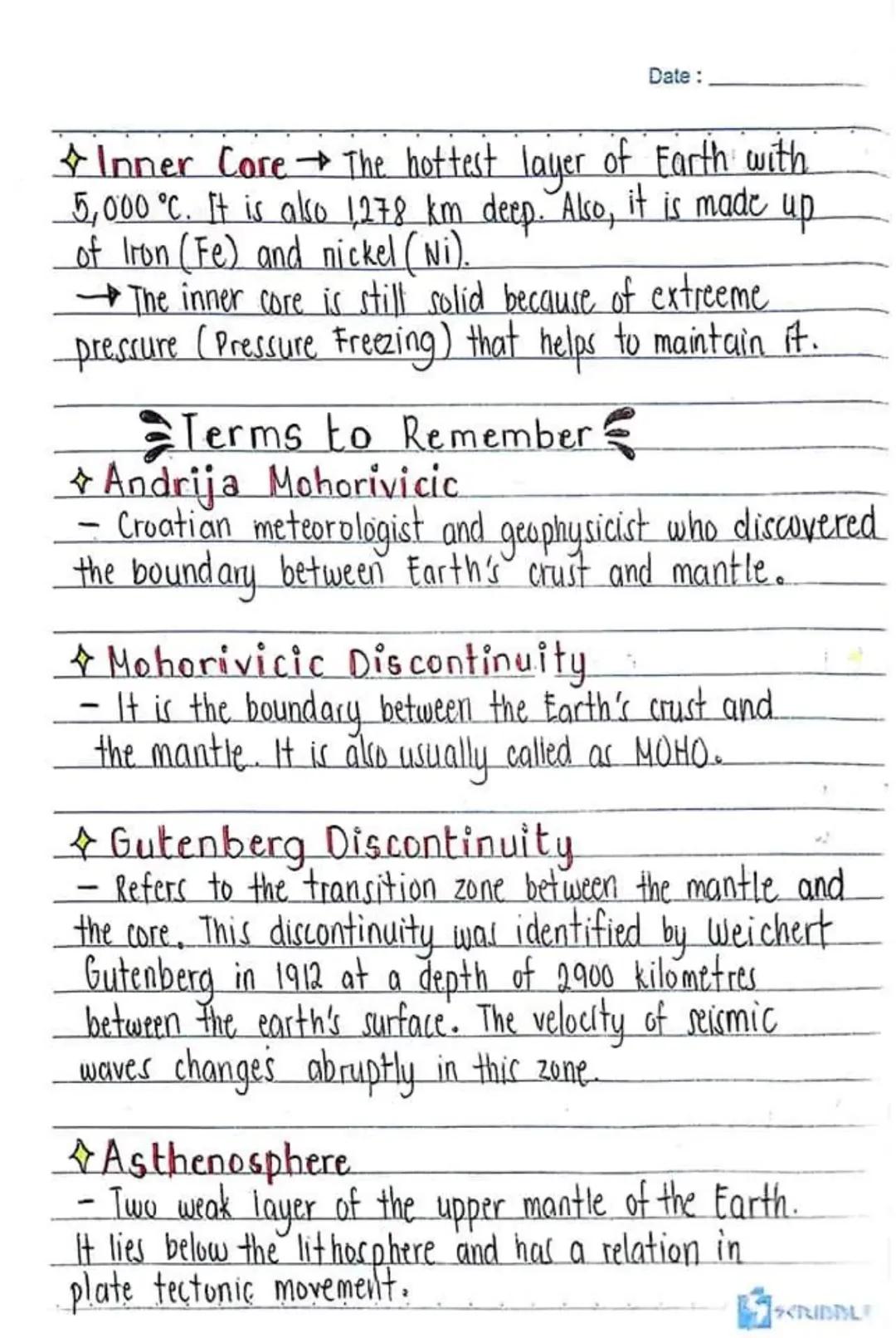 1st Quarter
S
Date:
called lithospheric plate)
shaped slab of solid rock,
In continental and oceanic
fid outer part of the
ust and upper man