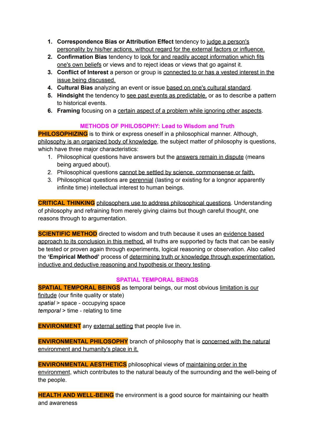 WHAT IS PHILOSOPHY?
PHILOSOPHY comes from two greek words: "love of wisdom"
philos > love
sophia > wisdom
- the study of humans and the worl