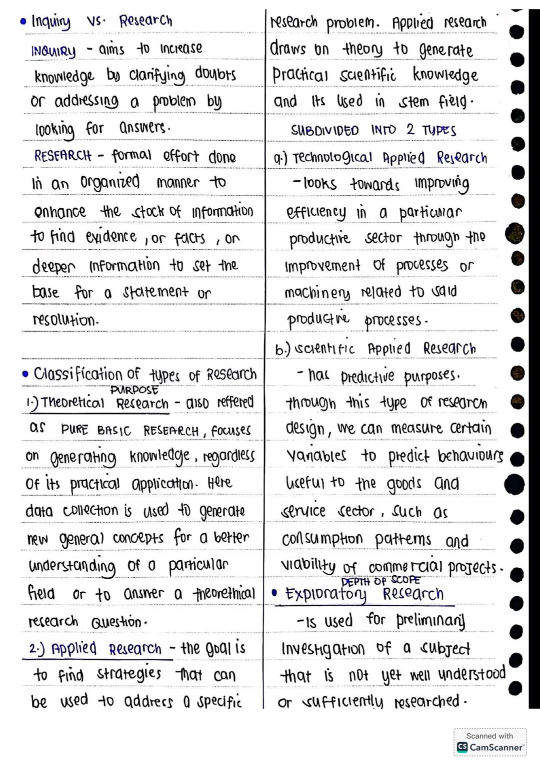 NOTES for Grade 11
STUDENTS
PR-I
Practical Research 1 practical
Research 1
• What is Research?
research is a systematic
inquiry to describe,