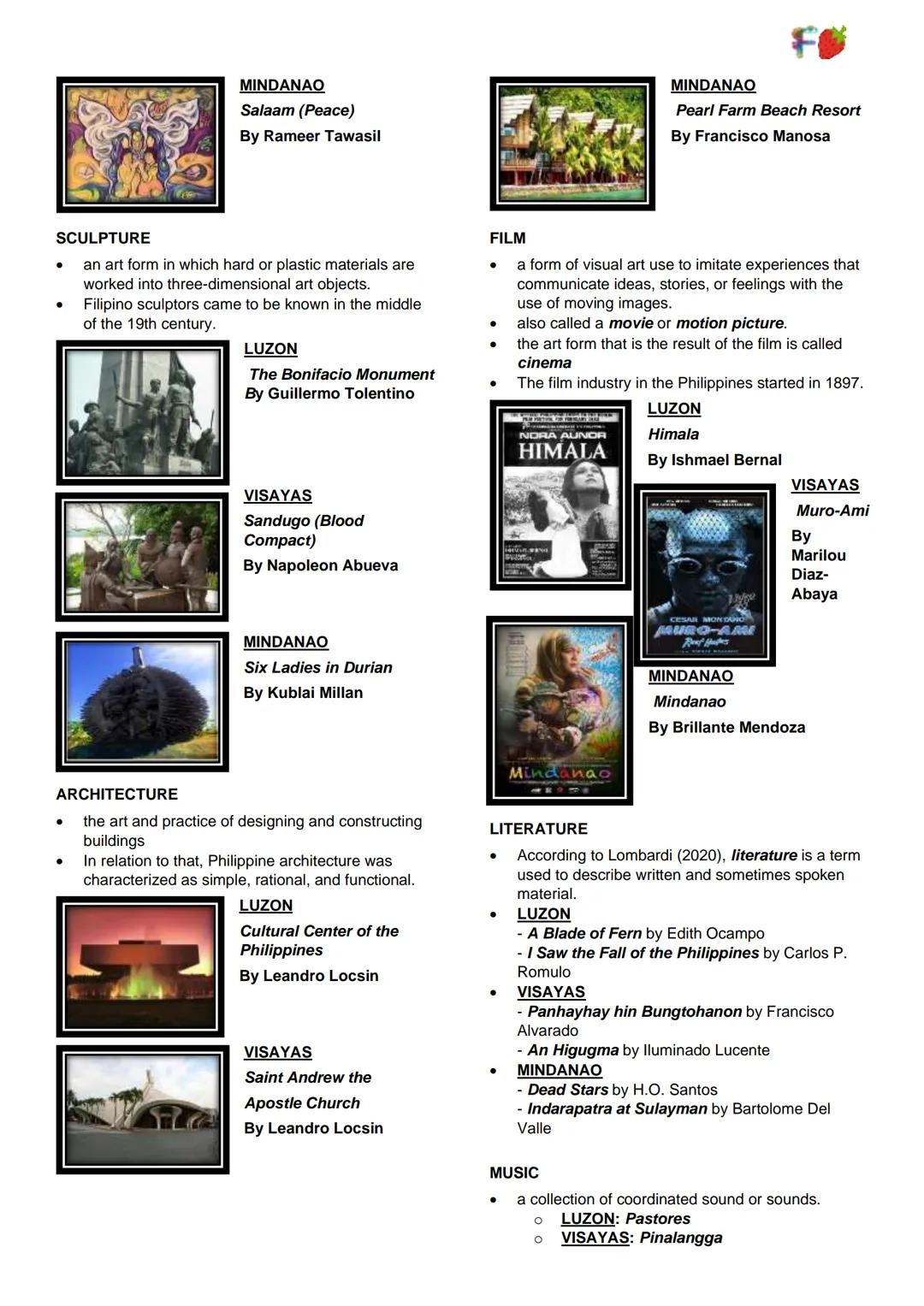 Contemporary Philippine Arts from the
Regions
Lesson 1: Arts in the Philippines
Art or Sining
the different manners of expressing human skil