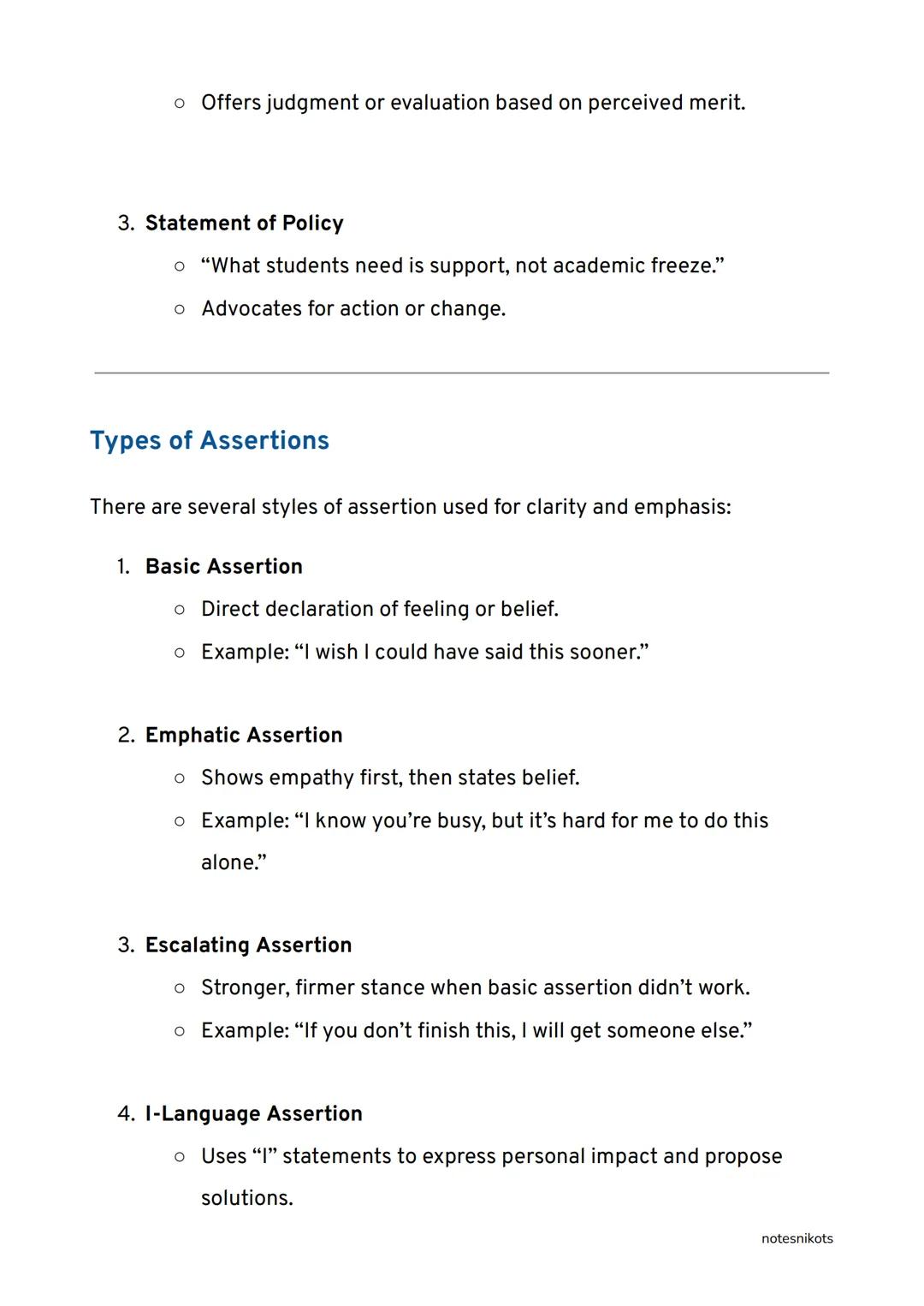 Formulating a Statement of Opinion or
Assertion
English 10 | Quarter 2 | Lesson 3
Understanding Key Terms
Opinion
• A personal judgment or b