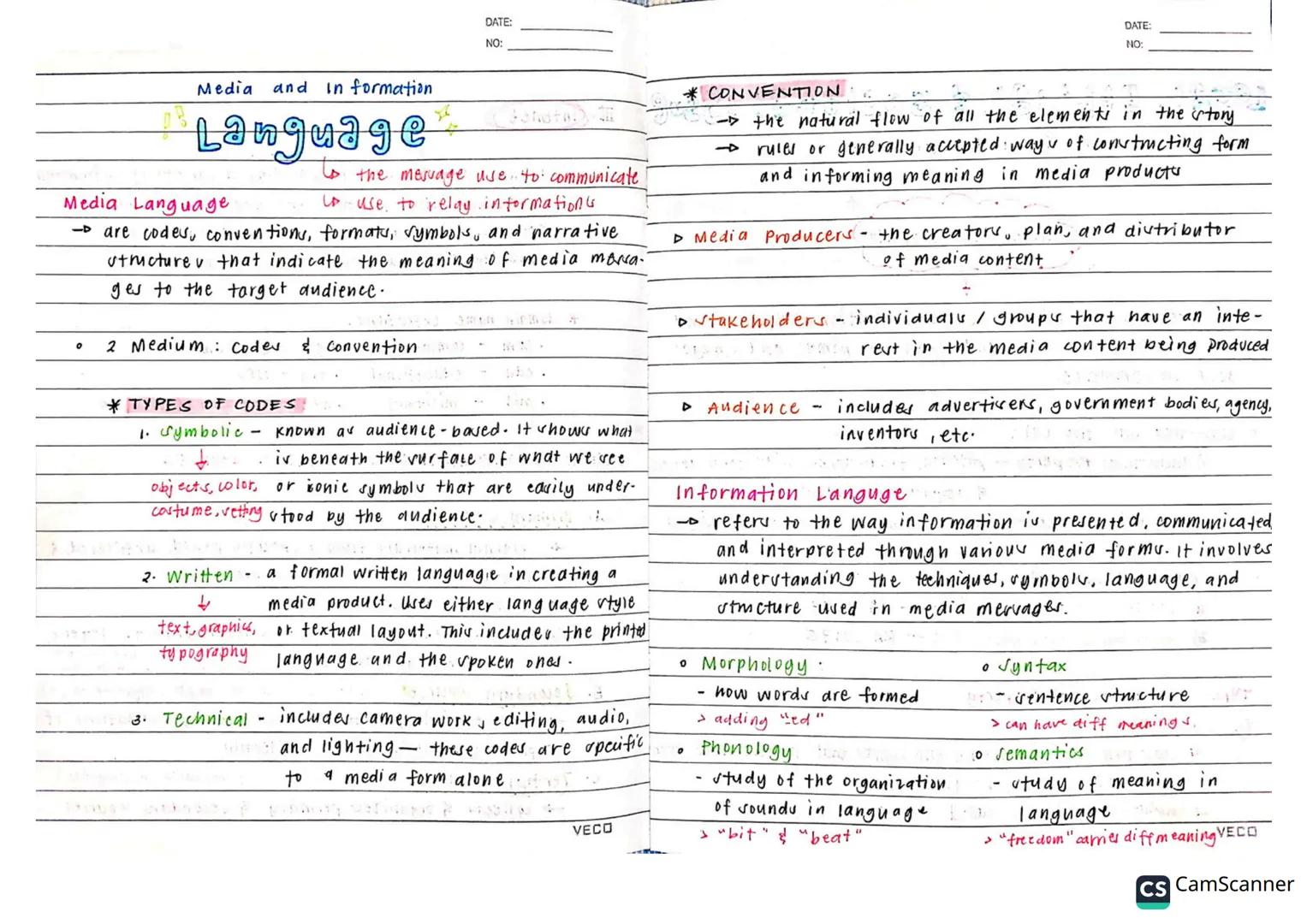 # Media &
# Information
# Literacy DATE:
NO:
DATE:
NO:
Definition of Terms
• Literacy → the ability to identify, understand, interpret, cr
