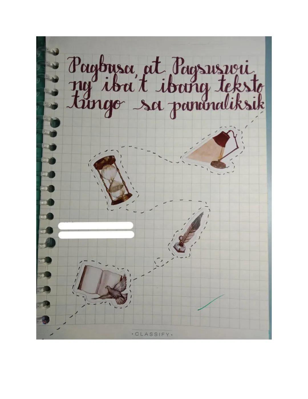 # Pagbasa at Pagsusuri
ng iba't ibang teksto
tungo sa pananaliksik
*CLASSIFY* --- OCR Start ---
Paybarsaa
batay sa international reading as