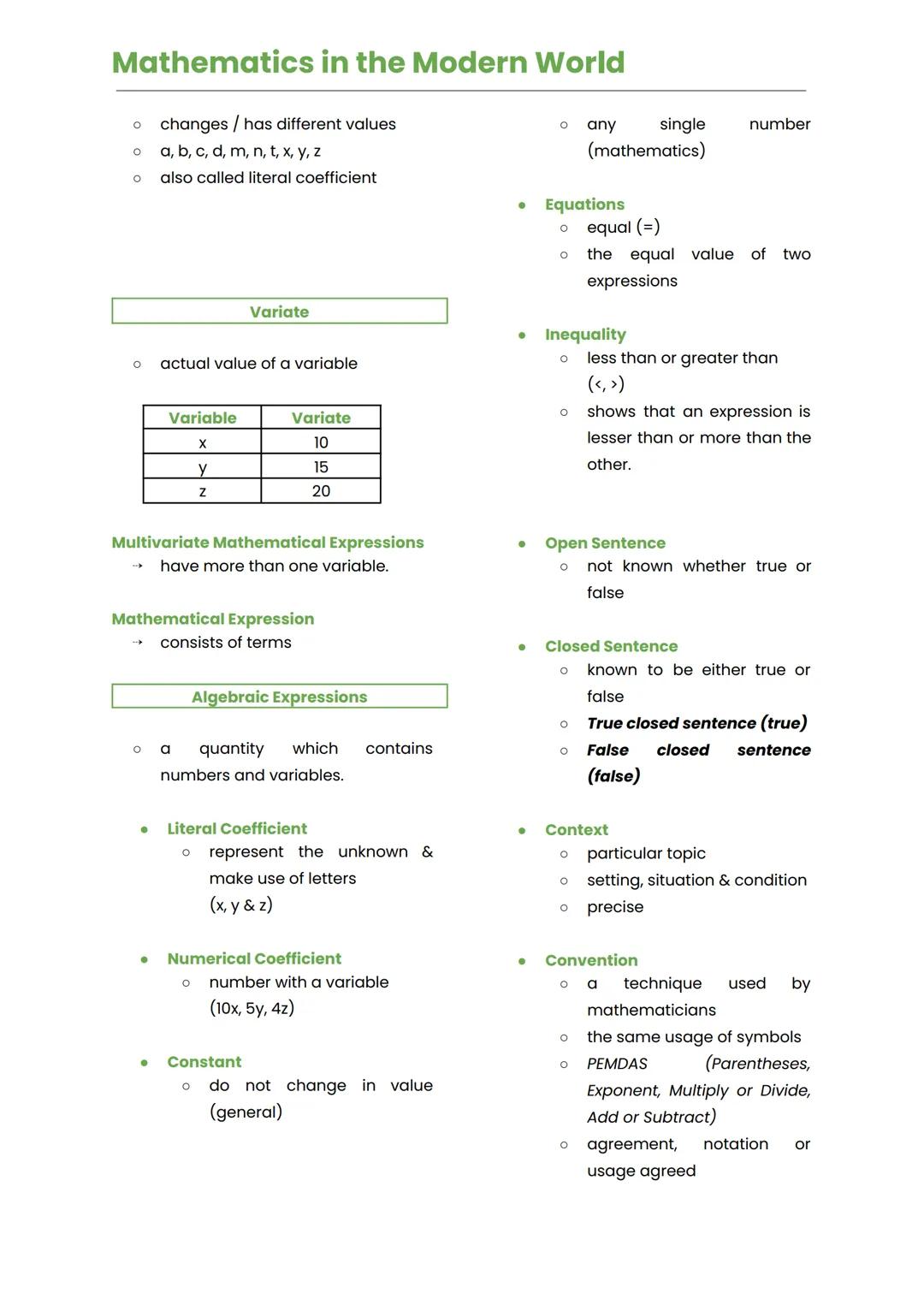 --- OCR Start ---
Mathematics in the Modern World
MATH ANXIETY
• Stress, tension & or strain on the
body & mind; often due to a
negative exp