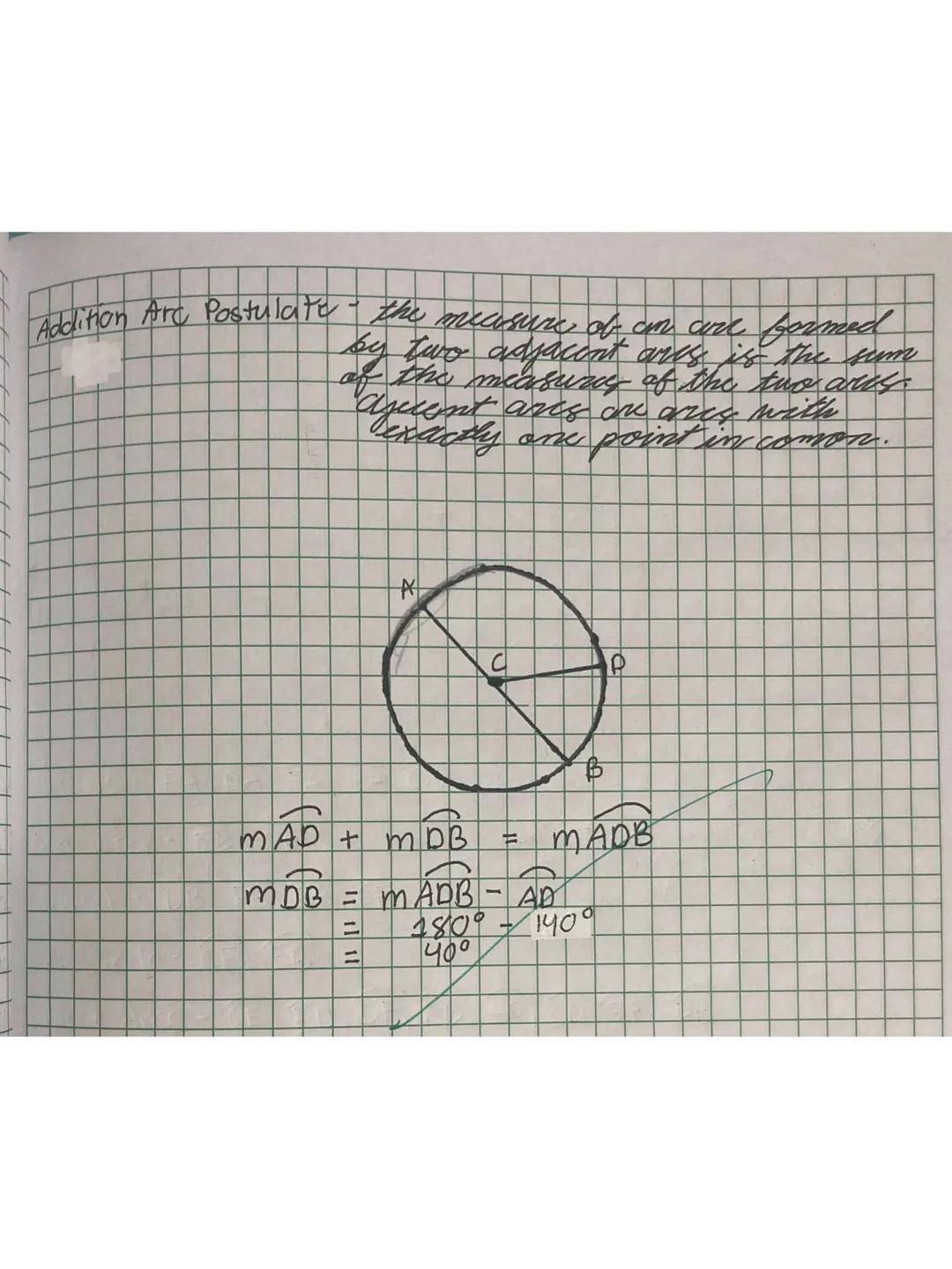 CHORDS ARCS AND
CENTRAL ANGLES OF
Circles
Radius - is a line segment connecting a point on the
circle to its center
Diameter - is a line joi