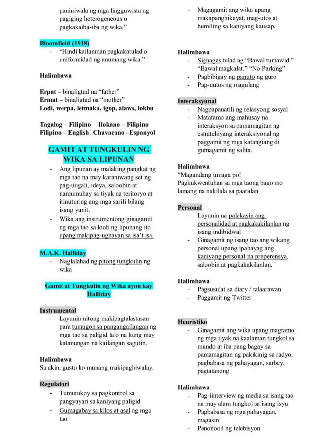 Komunikasyon at
Pananaliksik sa Wika at
Kulturang Pilipino
1st Semester - First Quarter
Reviewer by: Allysson Kim
Cruz
● WIKA
Kahulugan ng W