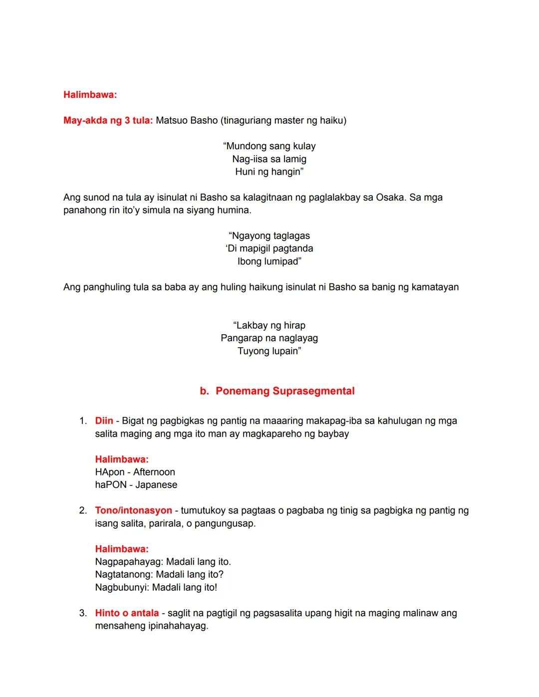 Filipino Reviewer
1st MOVING QUIZ
Aralin 1:
a. Tanka at Haiku
Tanka
- Isa sa mga pinakamatandang uri ng tula ng bansang Hapon
- Nabuo noong