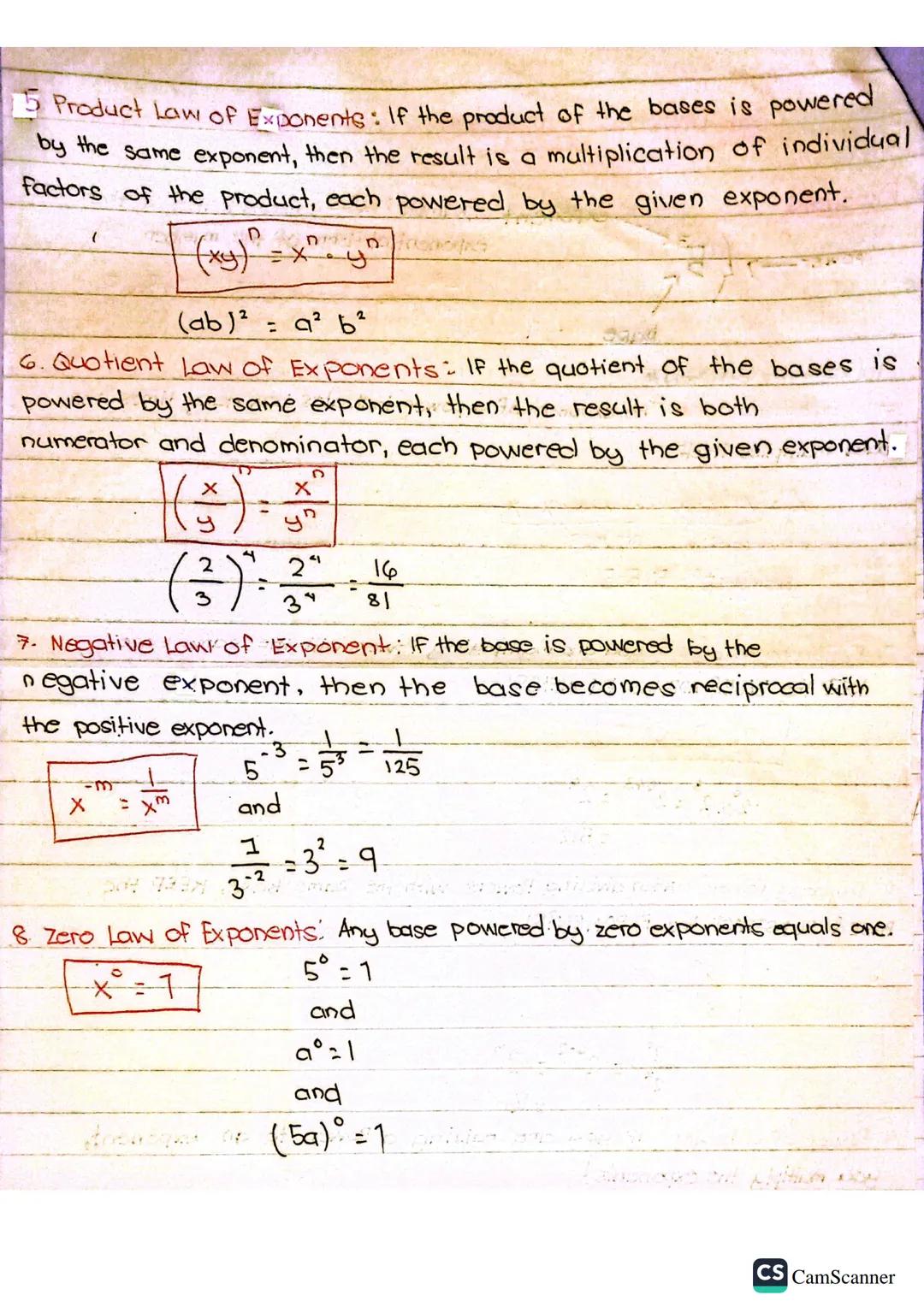 THE LAWS OF EXPONENT-
Expor
base
THE LAWG OF EXPONENTS
3
exponent Example: 125=5 means that 5³ is the
exponential form of the number 125.
5