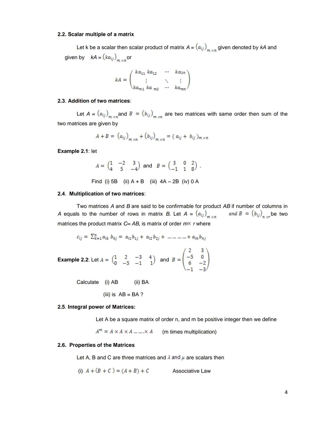 MATRICES
After studying this chapter you will acquire the skills in
- knowledge on matrices
- Knowledge on matrix operations.
- Matrix as a